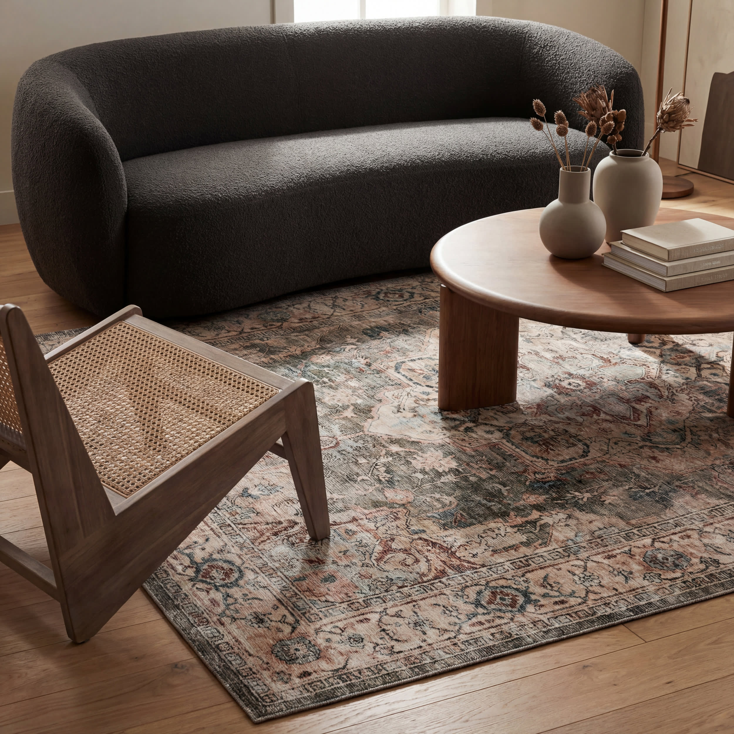 Erica Oriental and Persian Washable Rug | Brown - Image 5