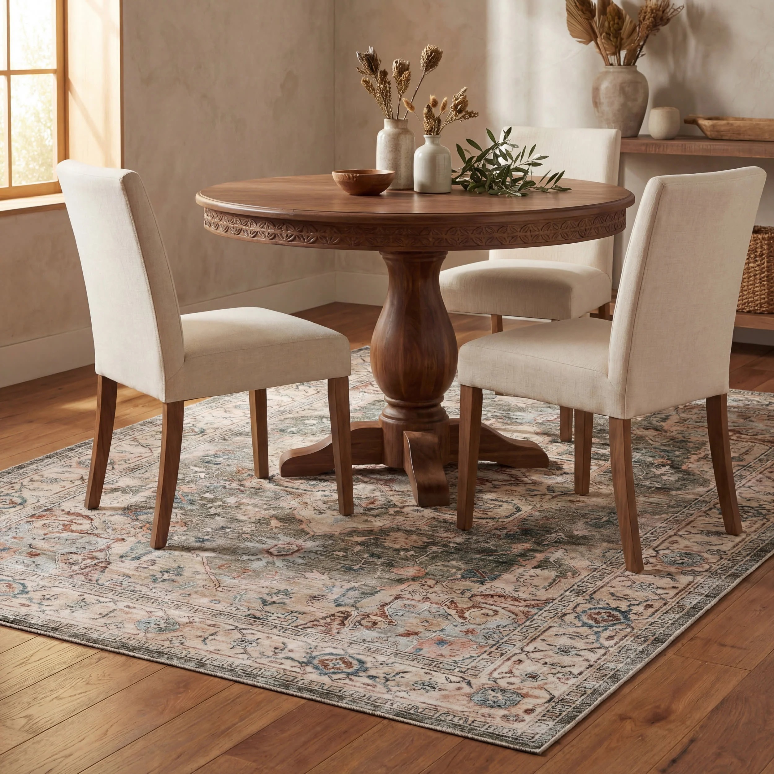 Erica Oriental and Persian Washable Rug | Brown - Image 7