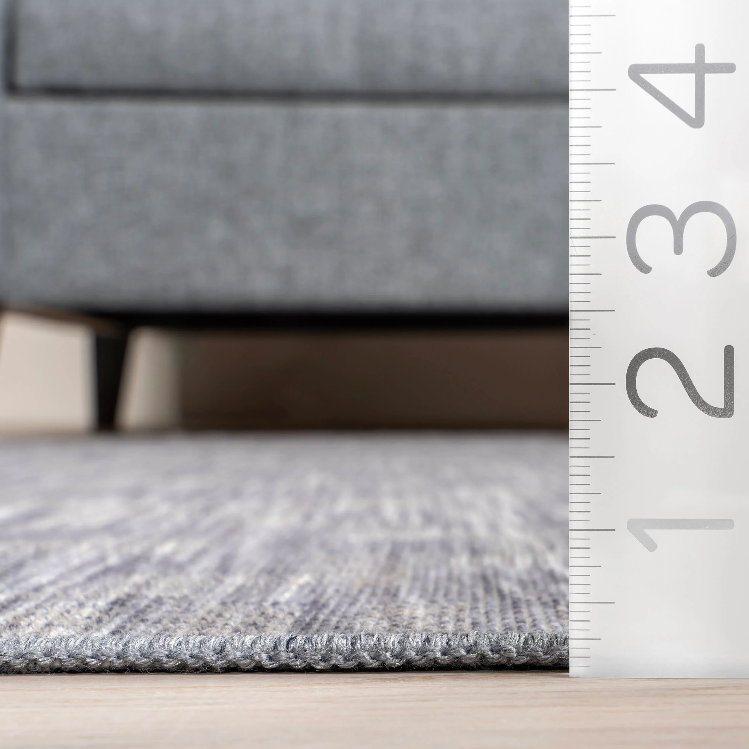 Erna Geometric Washable Rug | Blue - Image 5