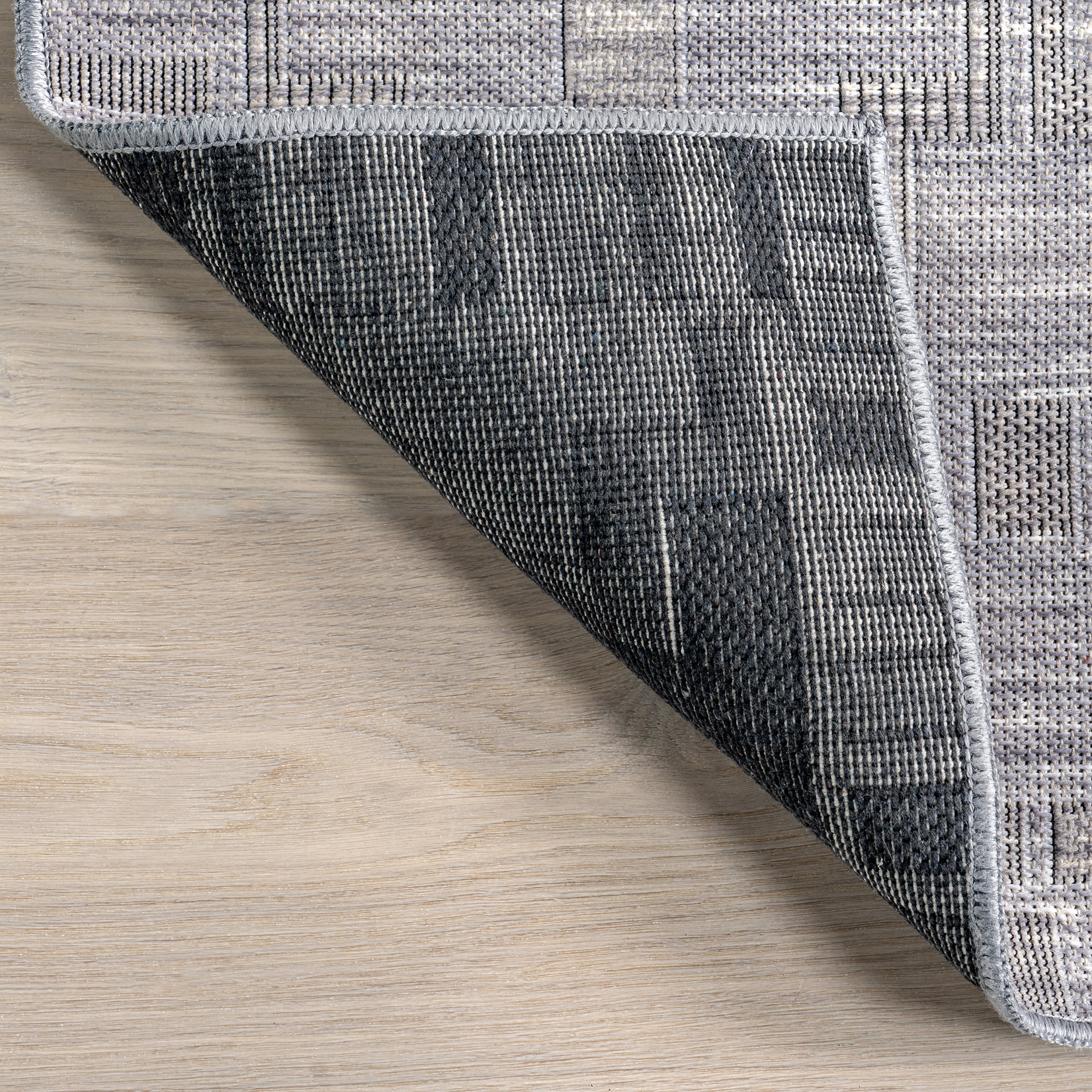 Erna Geometric Washable Rug | Blue - Image 6