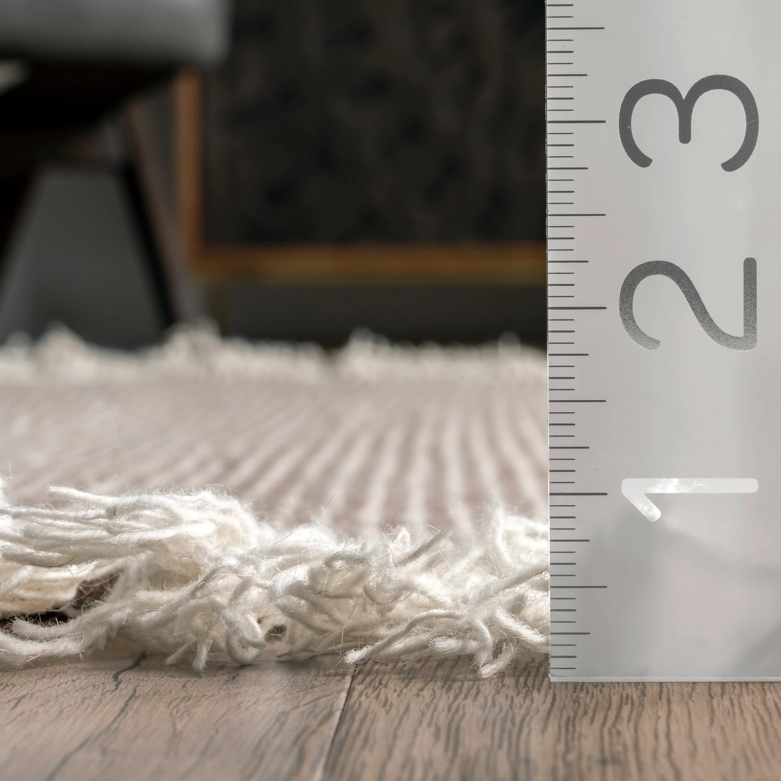 Esme Wool Geometric Rug | Beige - Image 5