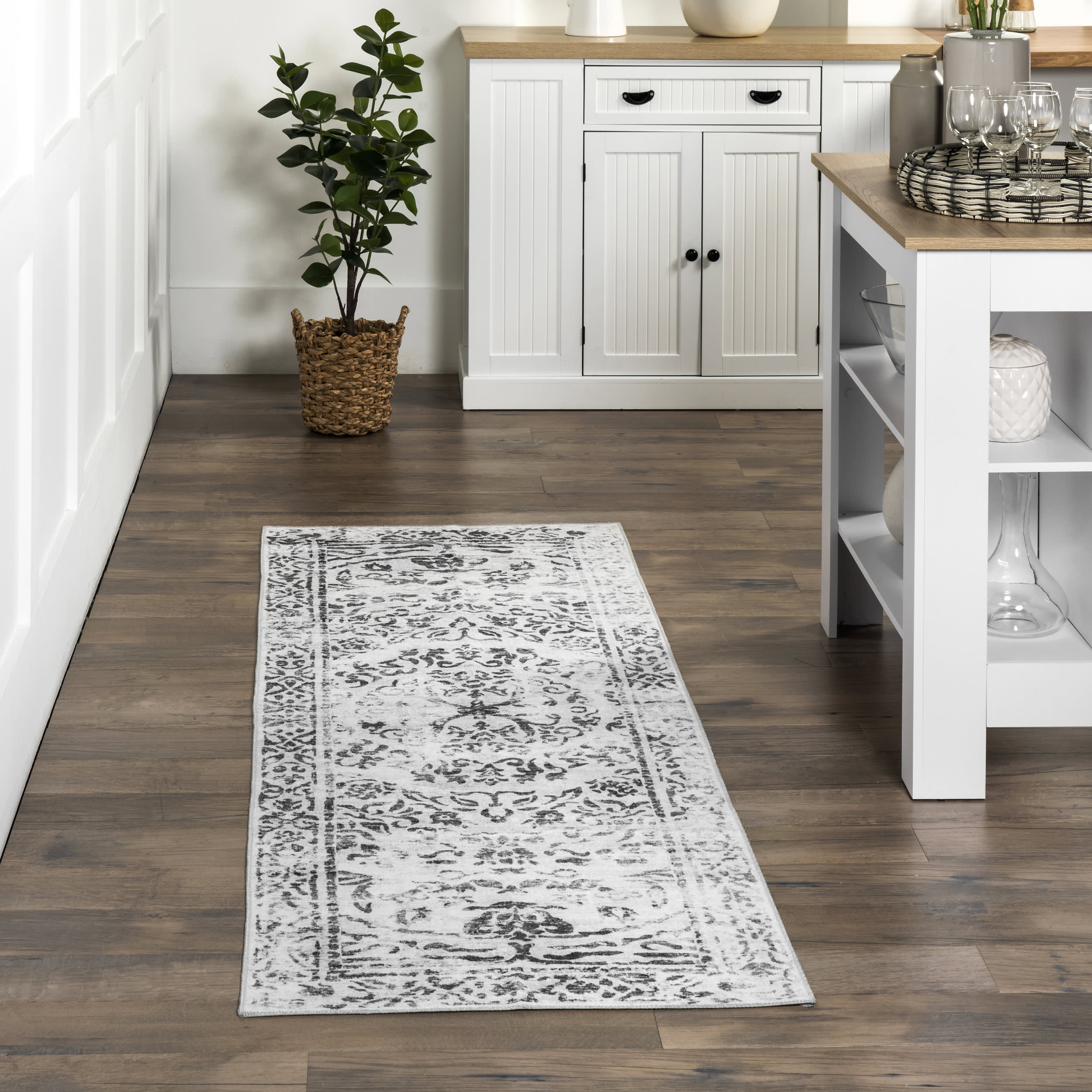 Esmeralda Washable Transitional Rug | Ivory - Image 2