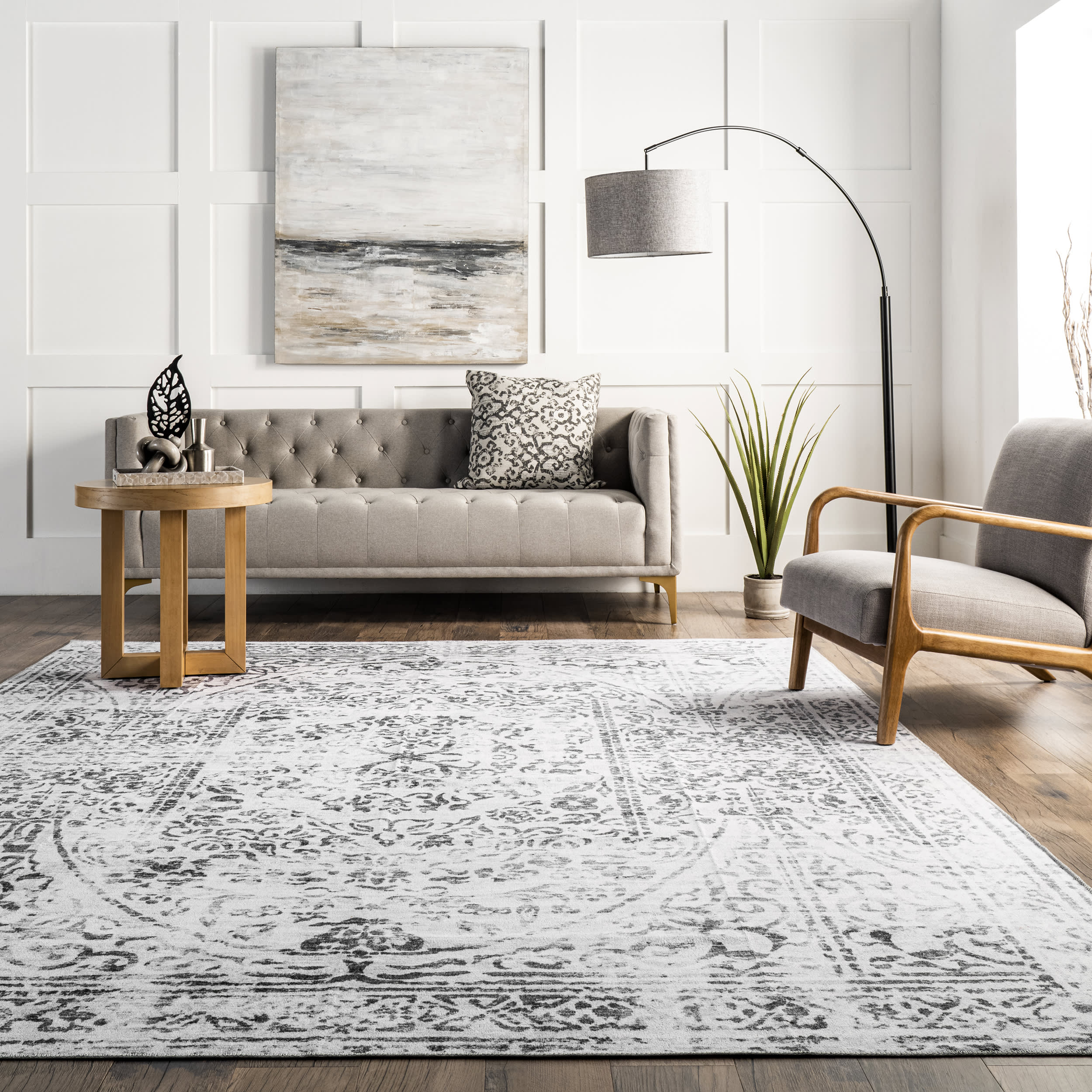 Esmeralda Washable Transitional Rug | Ivory - Image 4