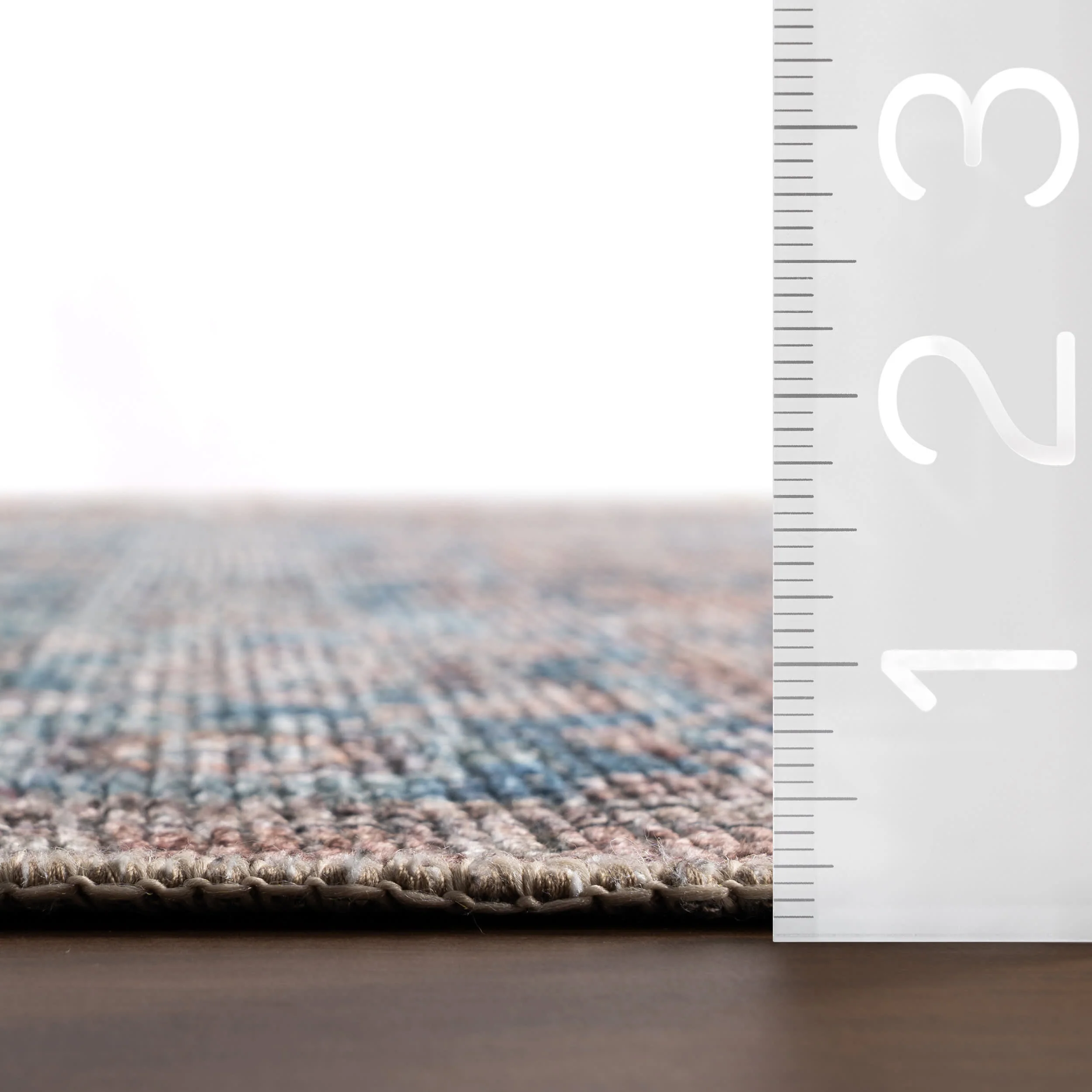 Ethellie Vintage & Distressed Washable Rug | Blue - Image 6