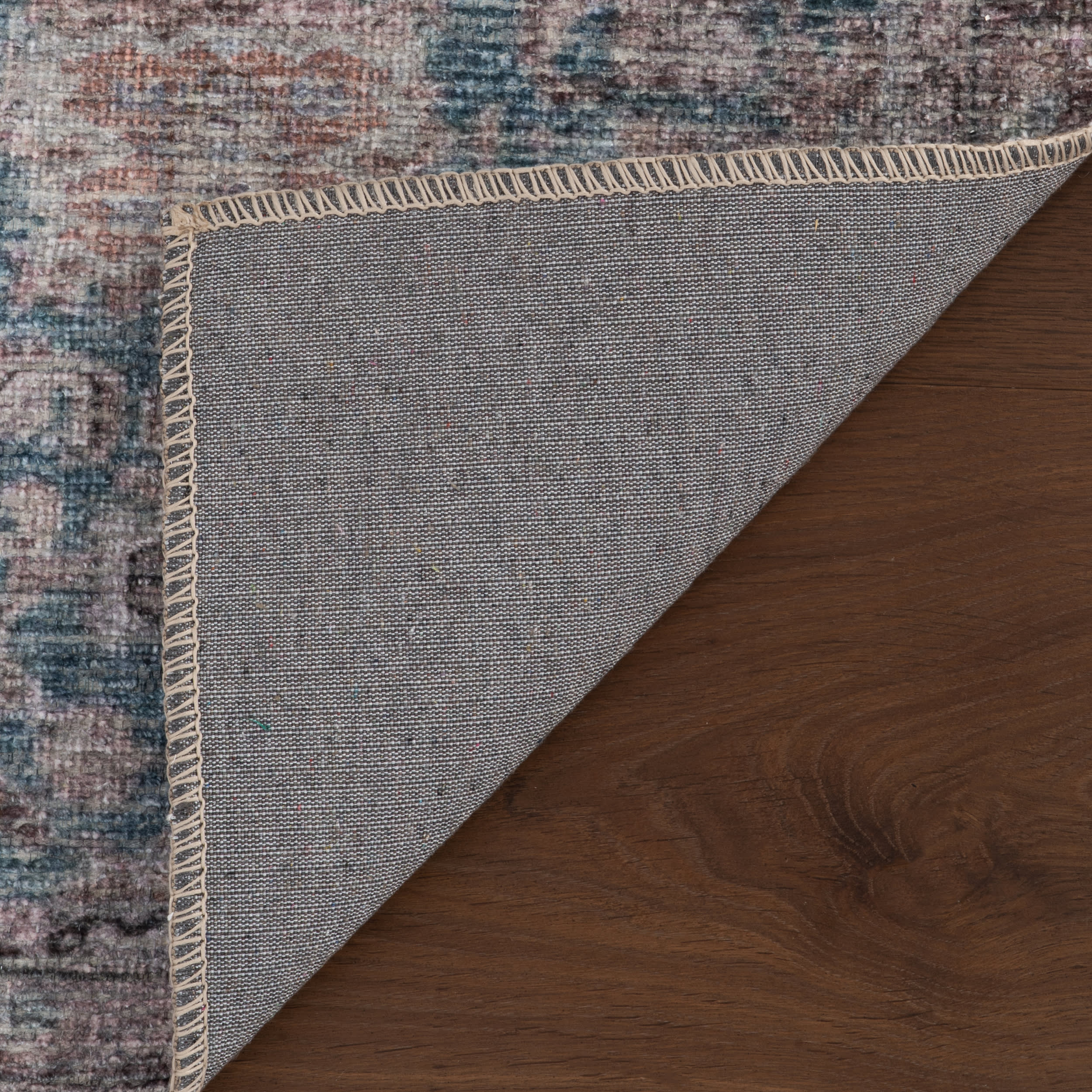 Ethellie Vintage & Distressed Washable Rug | Blue - Image 8