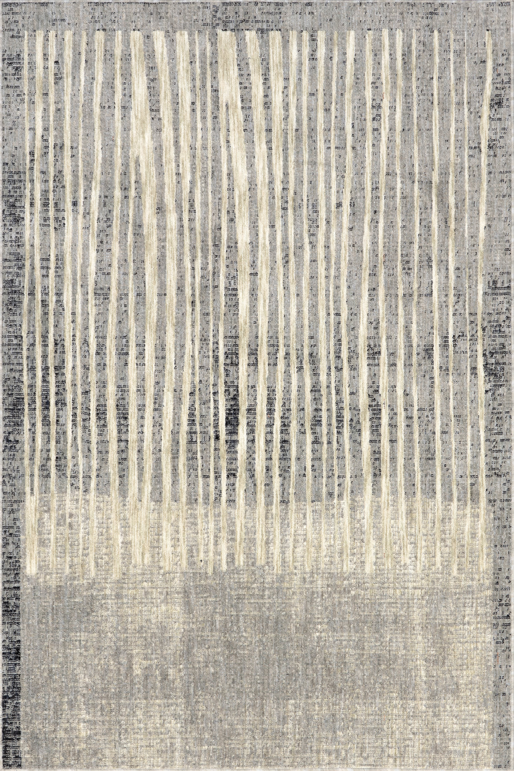 Etta Abstract Stripes Rug | Grey
