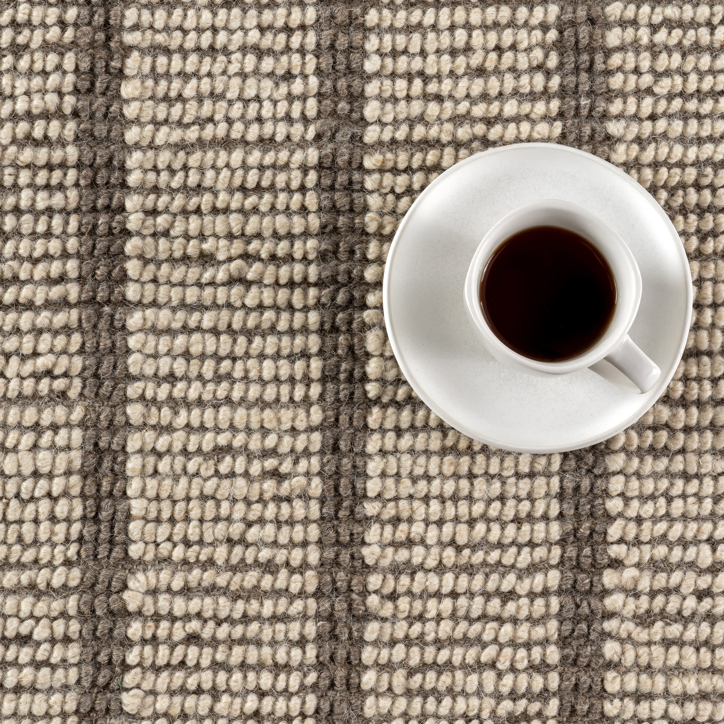 Eva Block Stripe Wool Blend Rug | Brown - Image 8