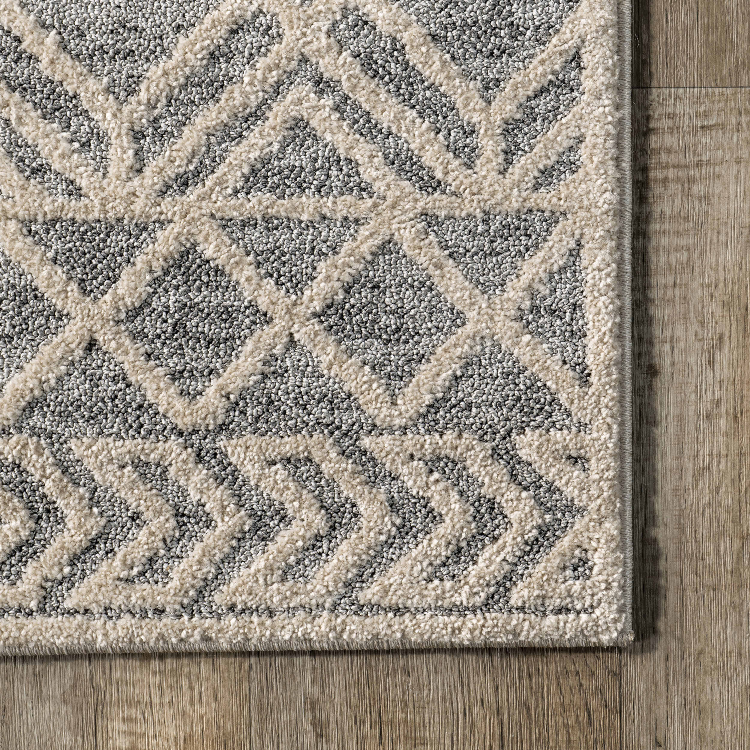 Evalina Moroccan Trellis Rug | Grey - Image 3