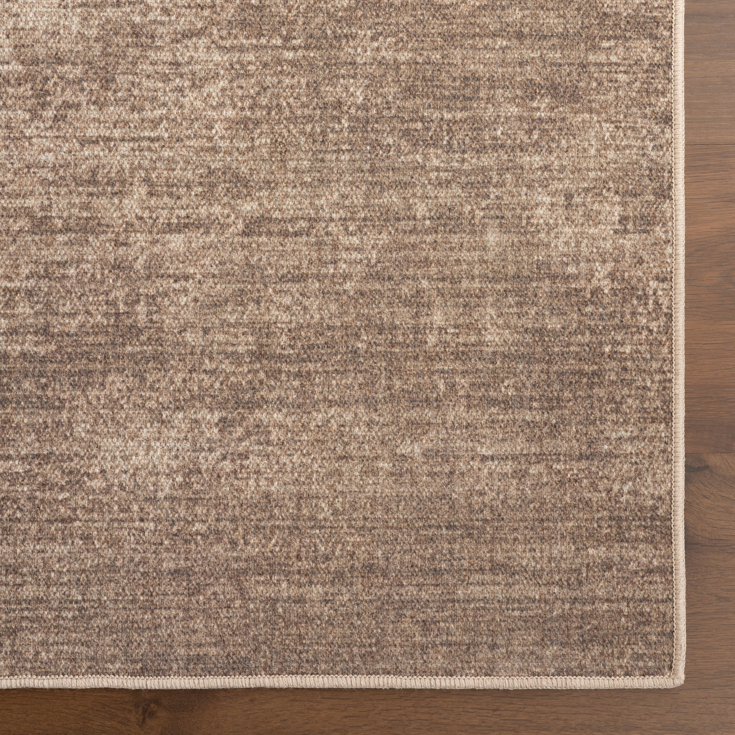 Evelina Vintage Solid Washable Rug | Brown - Image 4