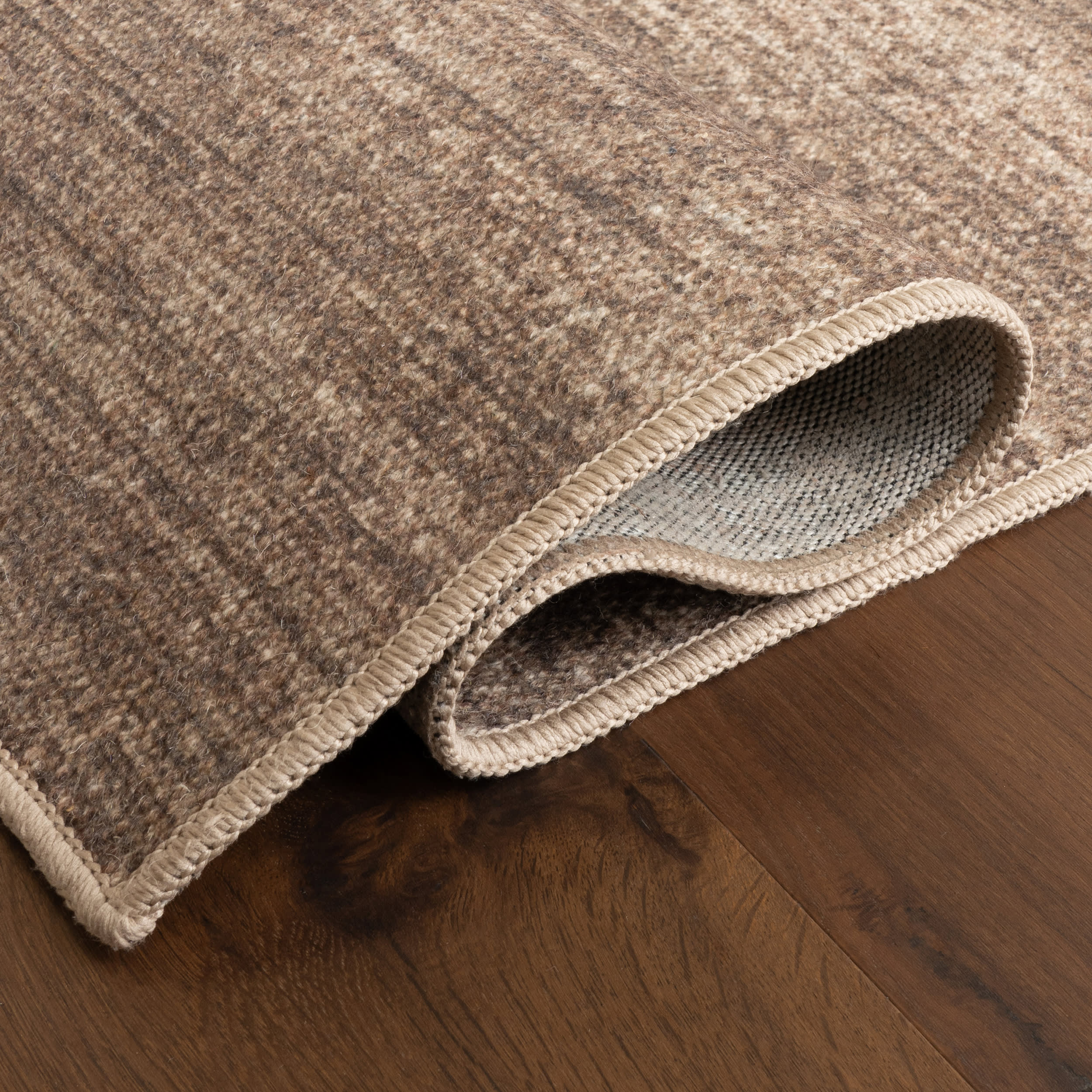 Evelina Vintage Solid Washable Rug | Brown - Image 9