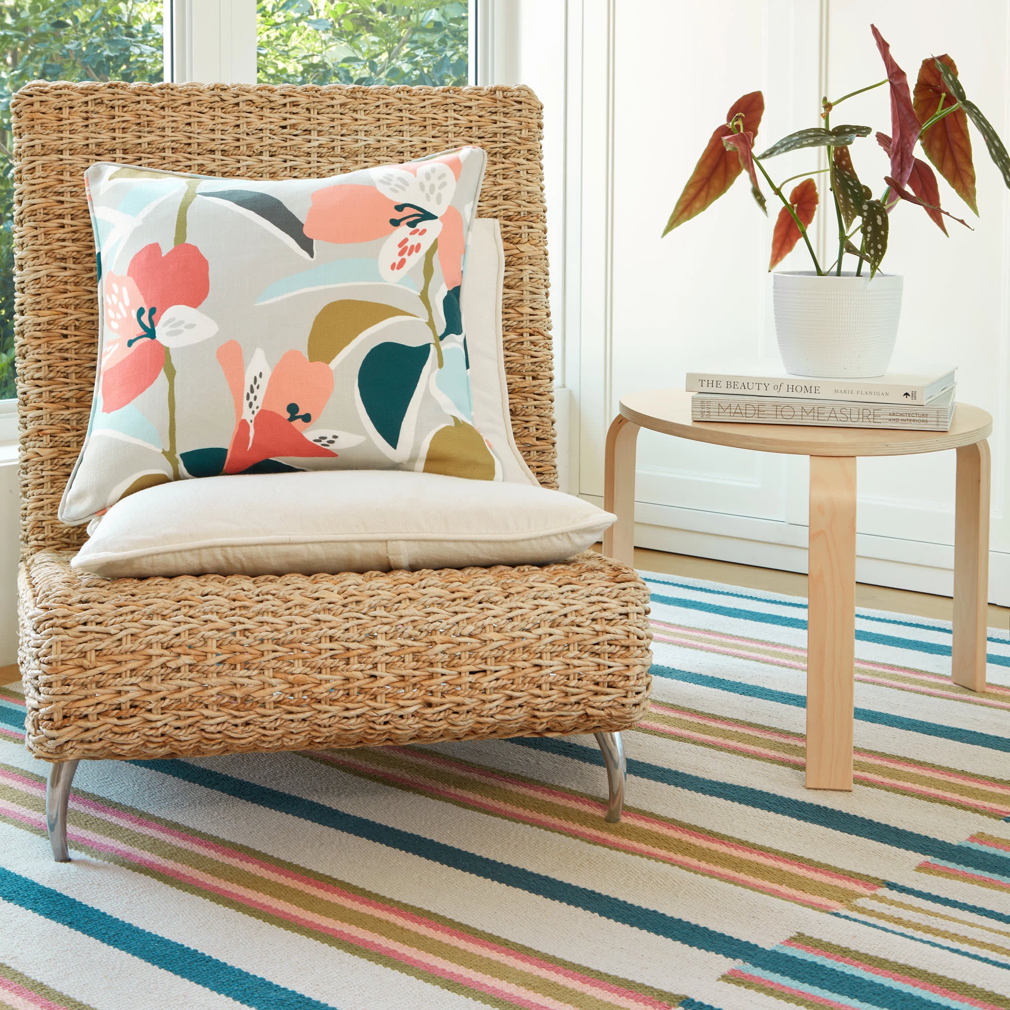 Everly Handwoven Cotton Rug | Multi - Image 2
