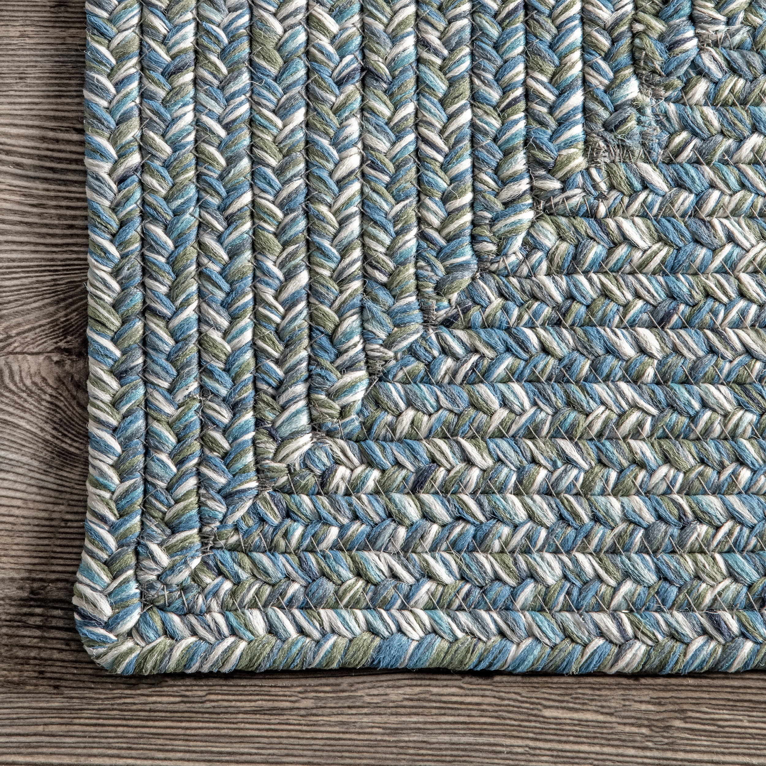 Everywhere Hand-Braided Indoor/Outdoor Rug | Aqua - Image 3