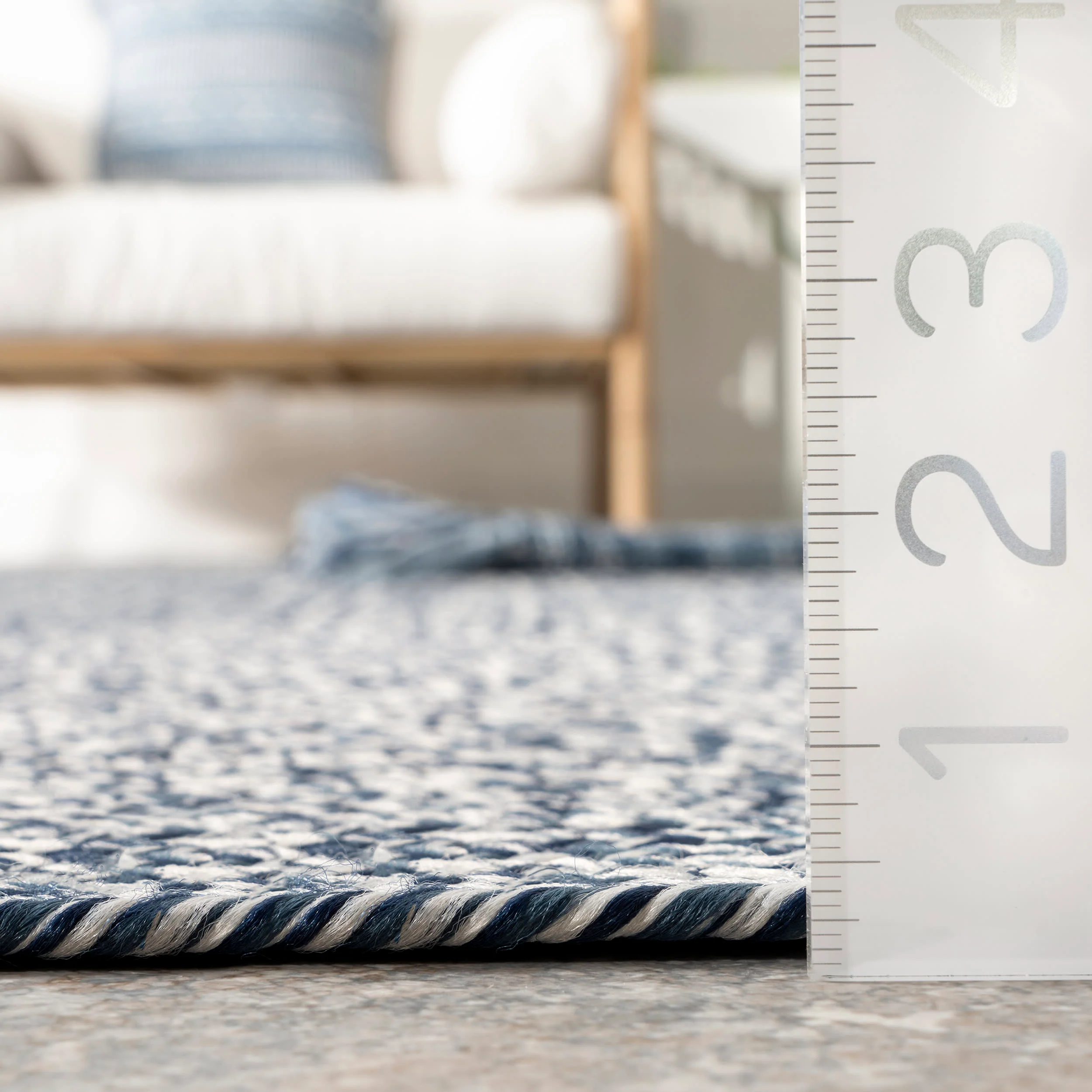 Everywhere Hand-Braided Indoor/Outdoor Rug | Navy - Image 5