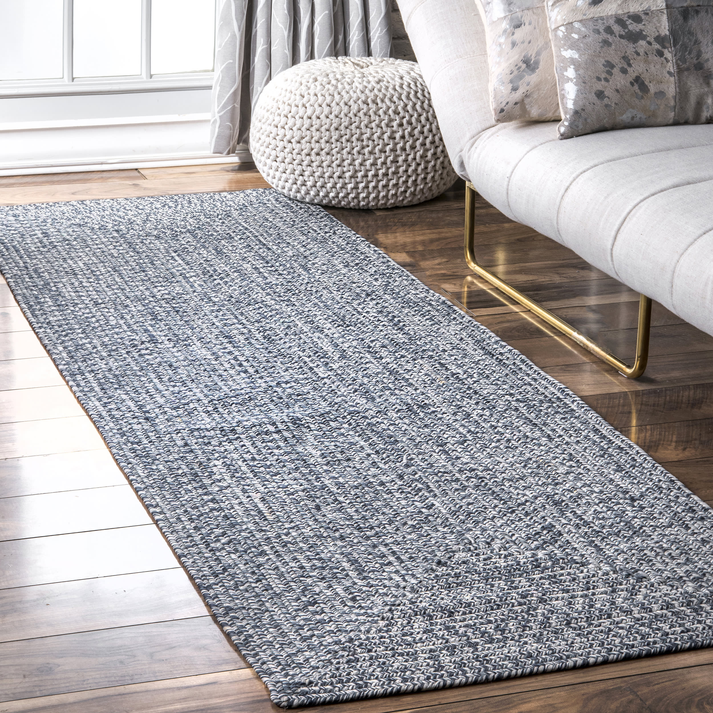 Everywhere Hand-Braided Indoor/Outdoor Rug | Navy - Image 2