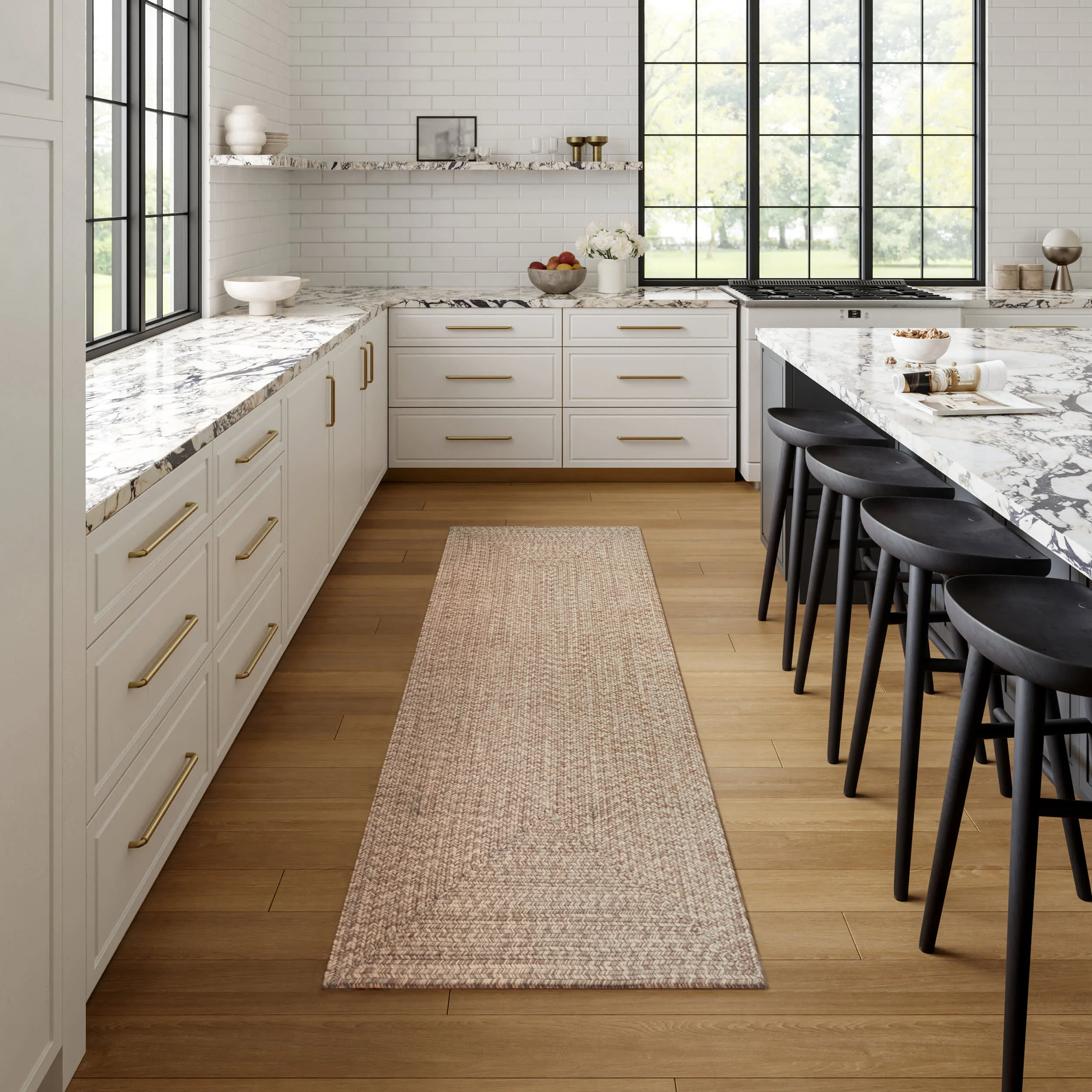 Everywhere Hand-Braided Indoor/Outdoor Rug | Tan - Image 2