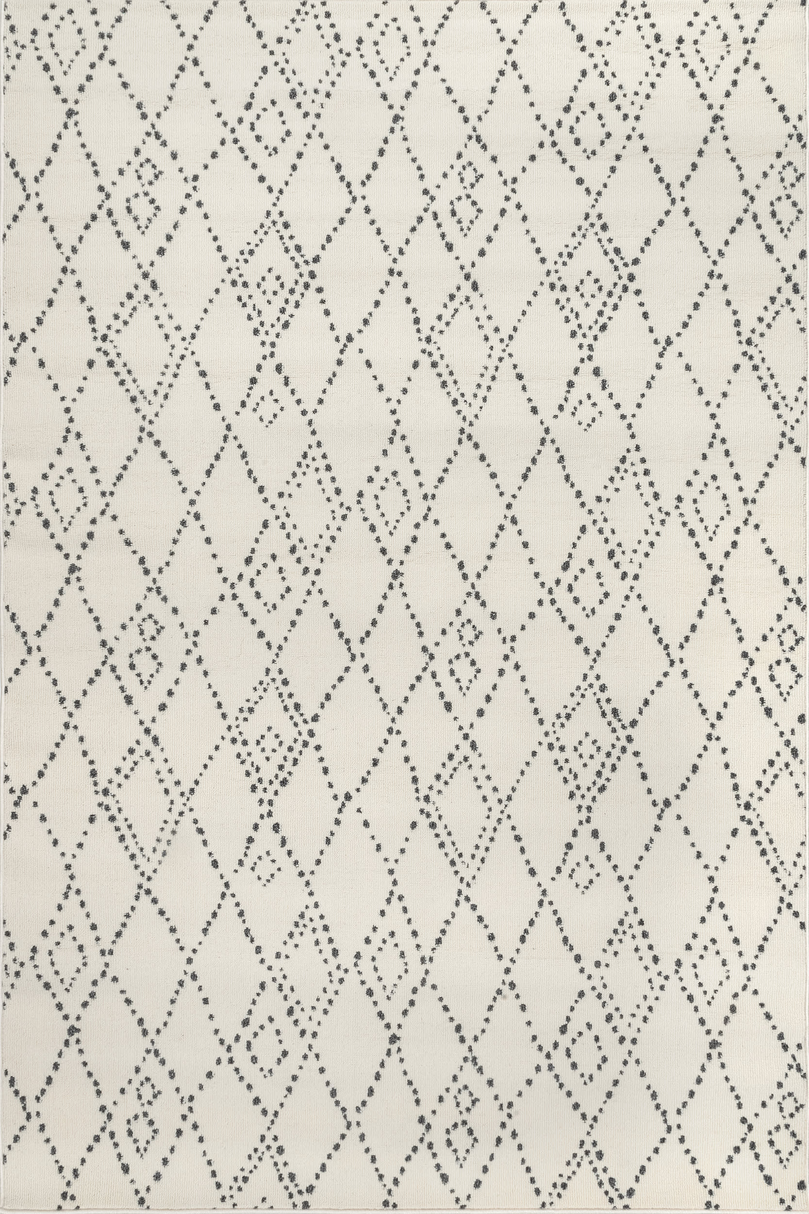 Evie Dotted Moroccan Trellis Rug | Beige