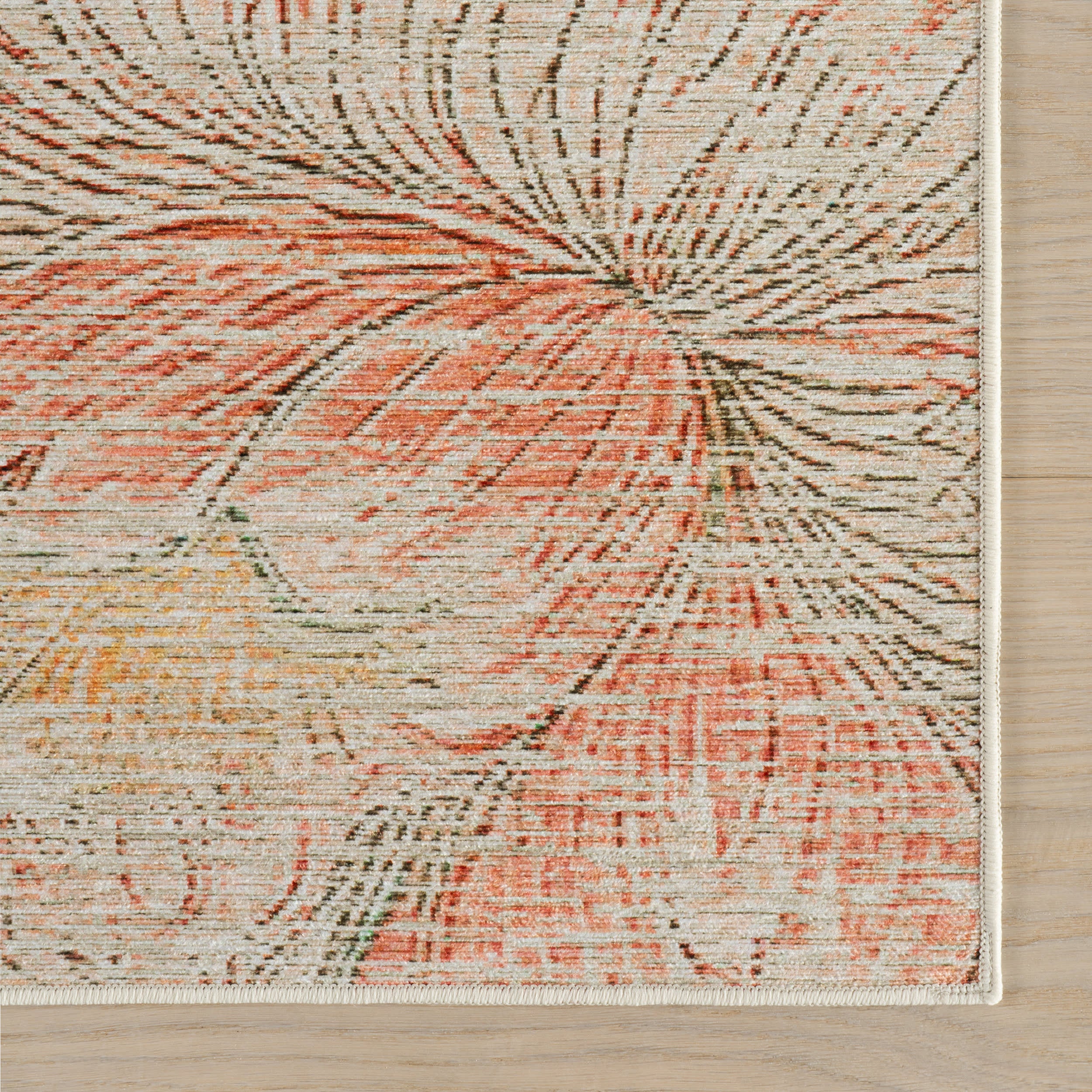 Exploded Floral Machine Washable Rug | Multi - Image 6