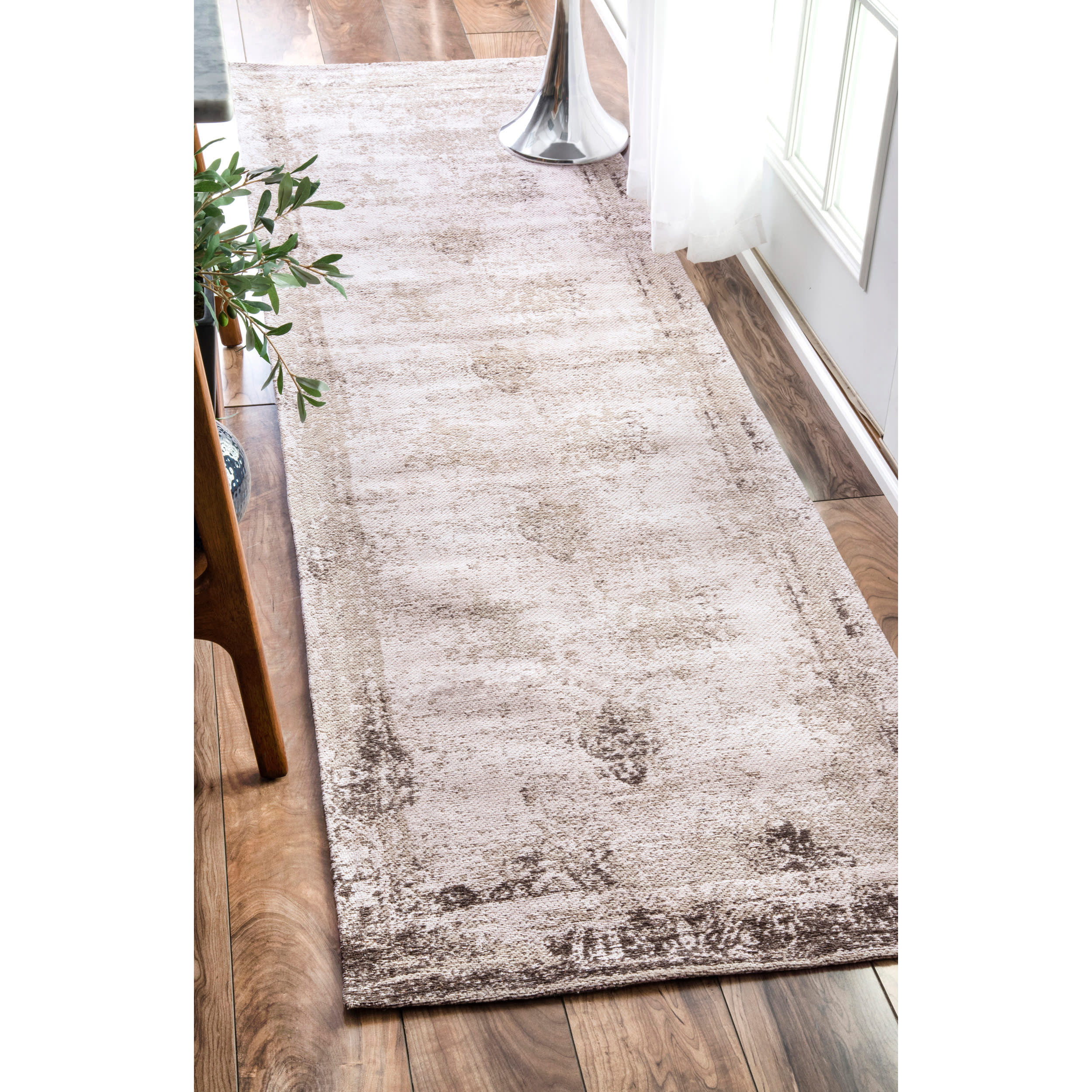 Faded Abstract Rug | Grey - Image 2