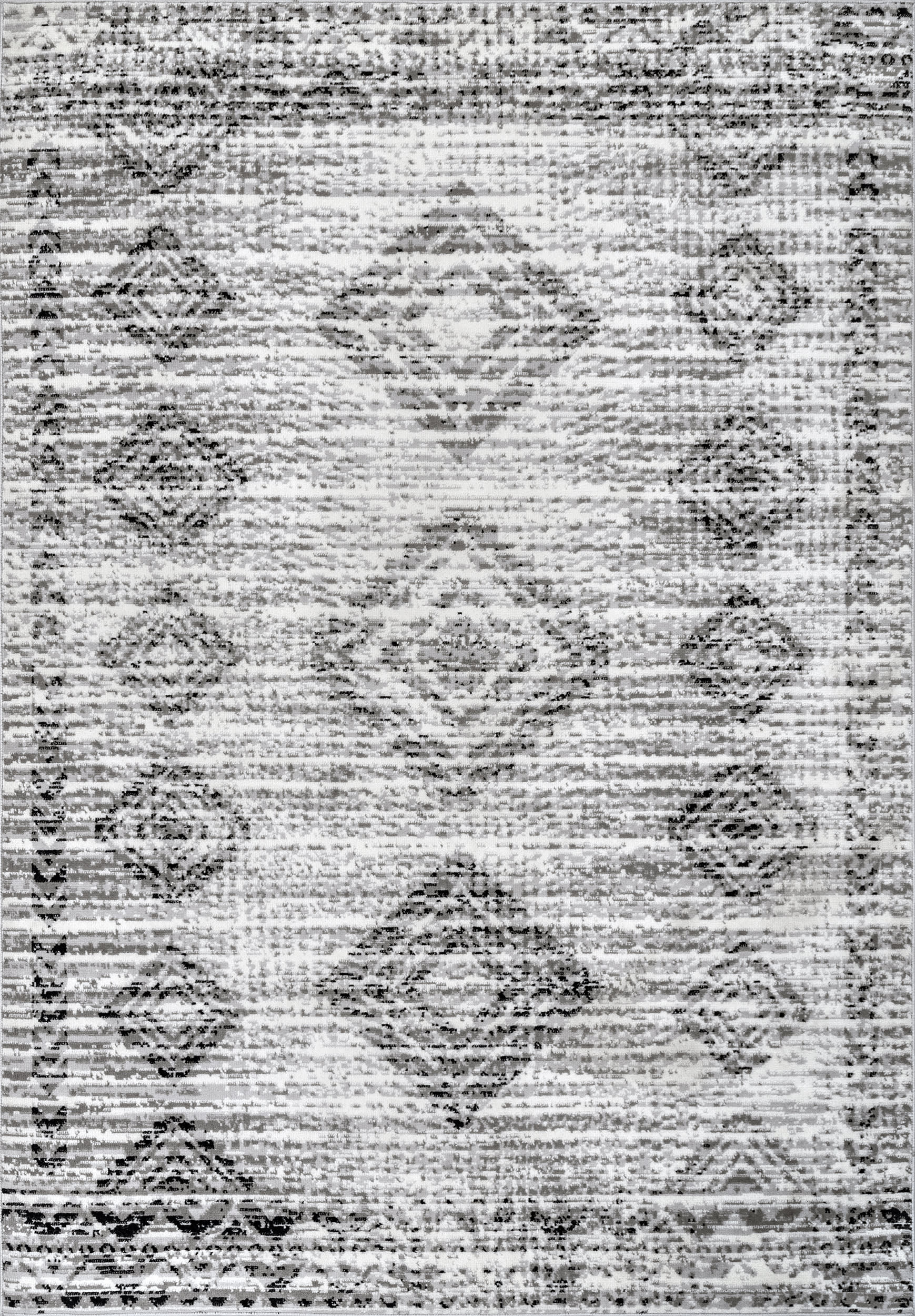 Faded Aztec Rug | Grey