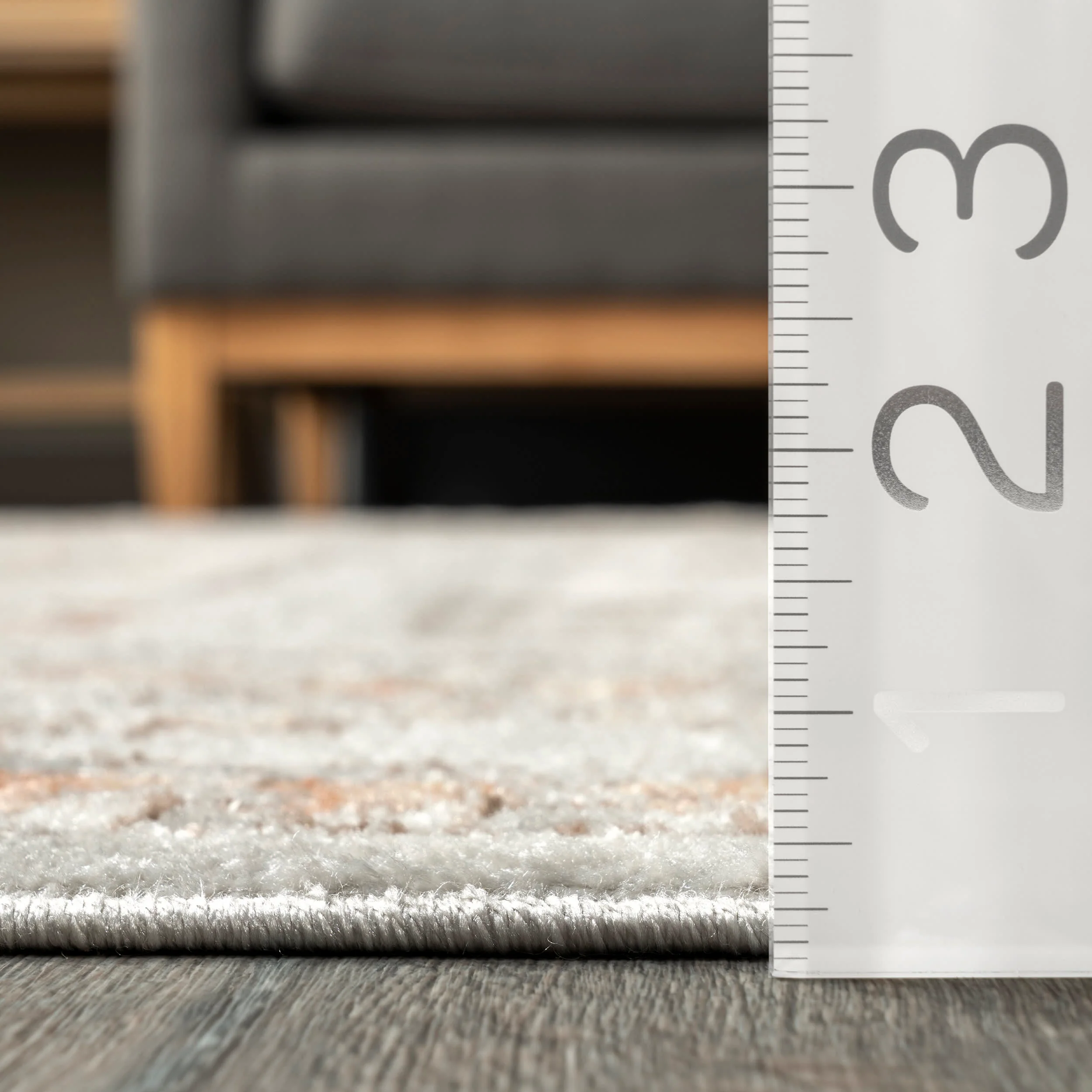 Faded Geometric Rug | Orange - Image 5