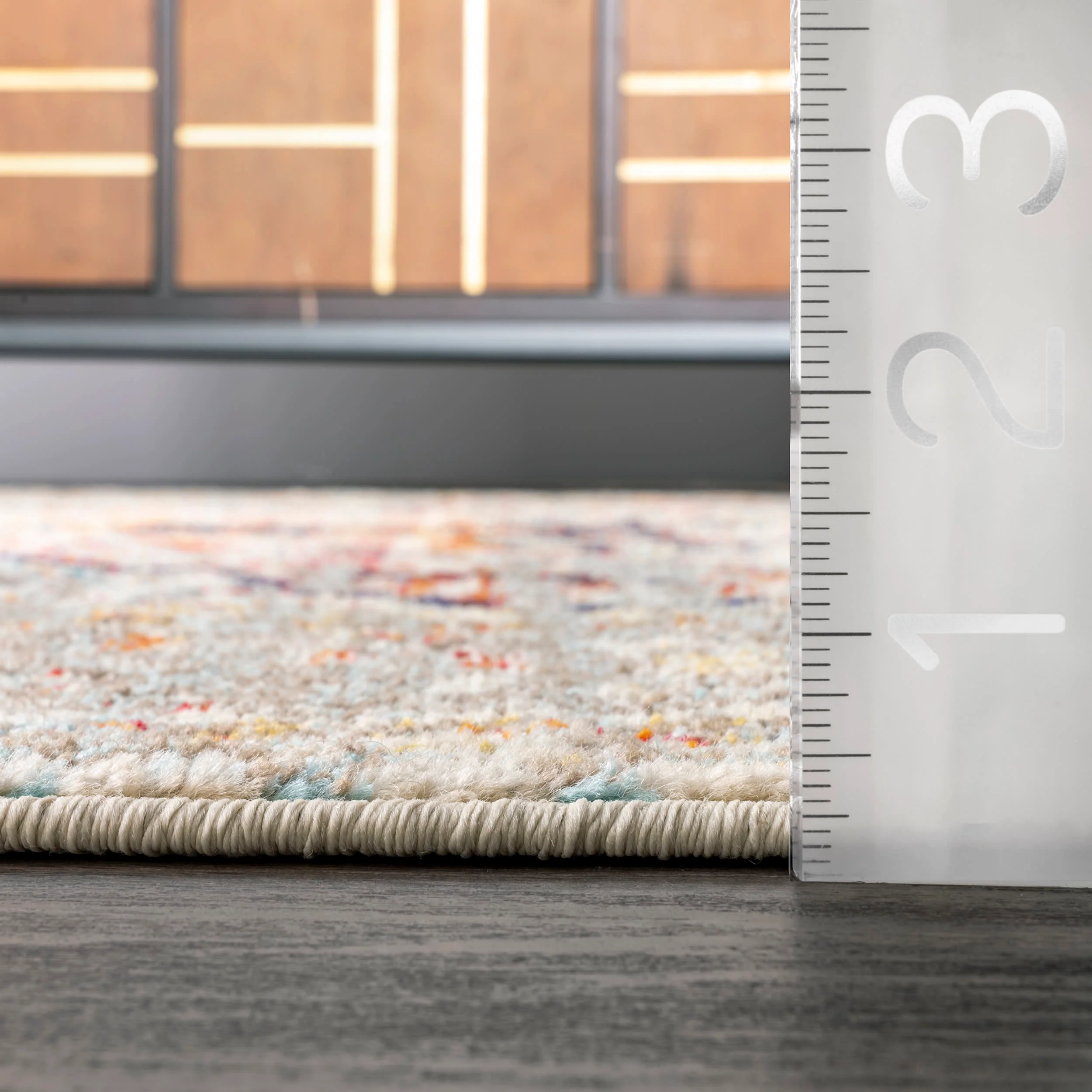 Faded Gothic Medallion Rug | Grey - Image 5