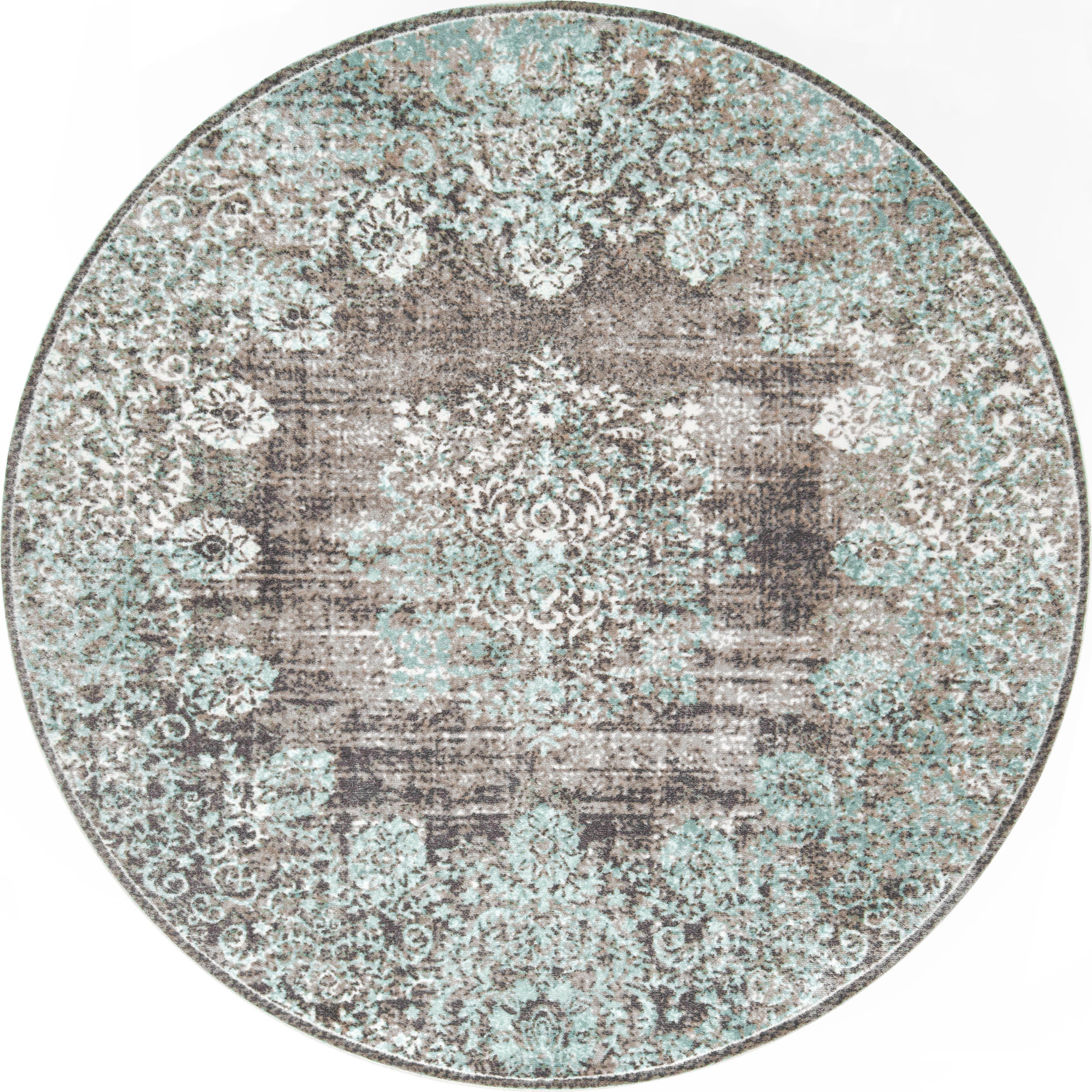 Faded Lace Rug | Teal