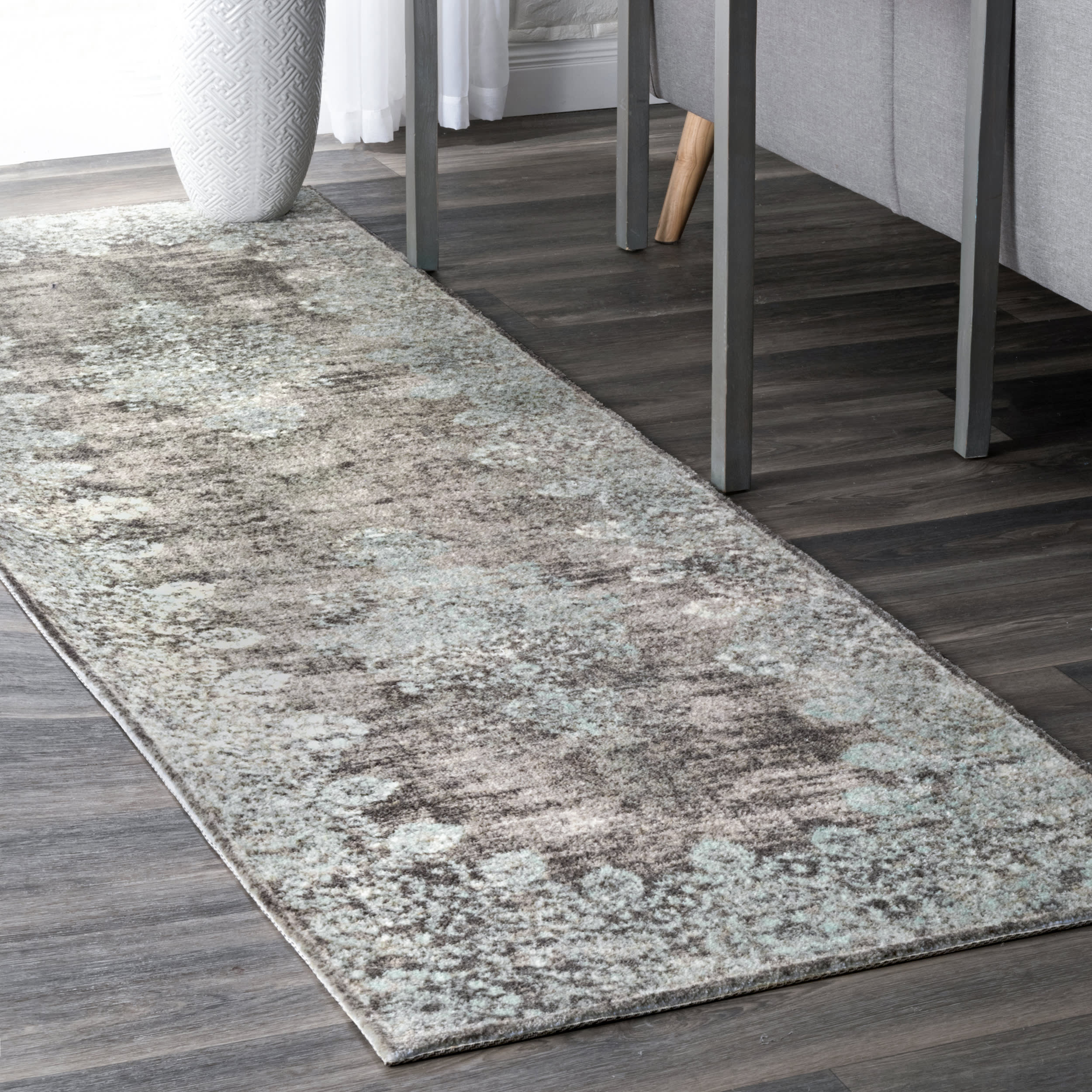 Faded Lace Rug | Teal - Image 2