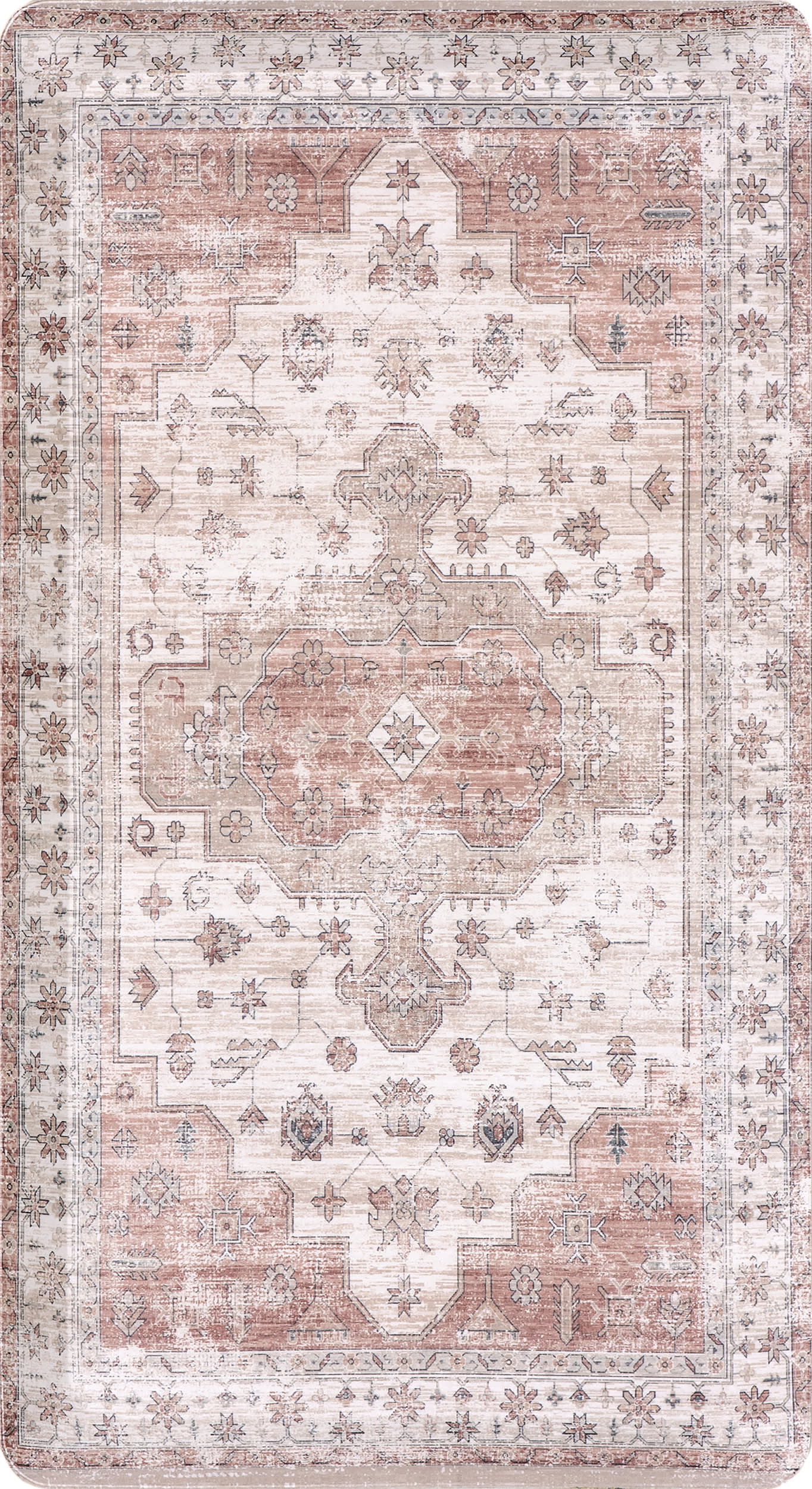 Faded Persian Printed Anti-Fatigue Mat | Rust