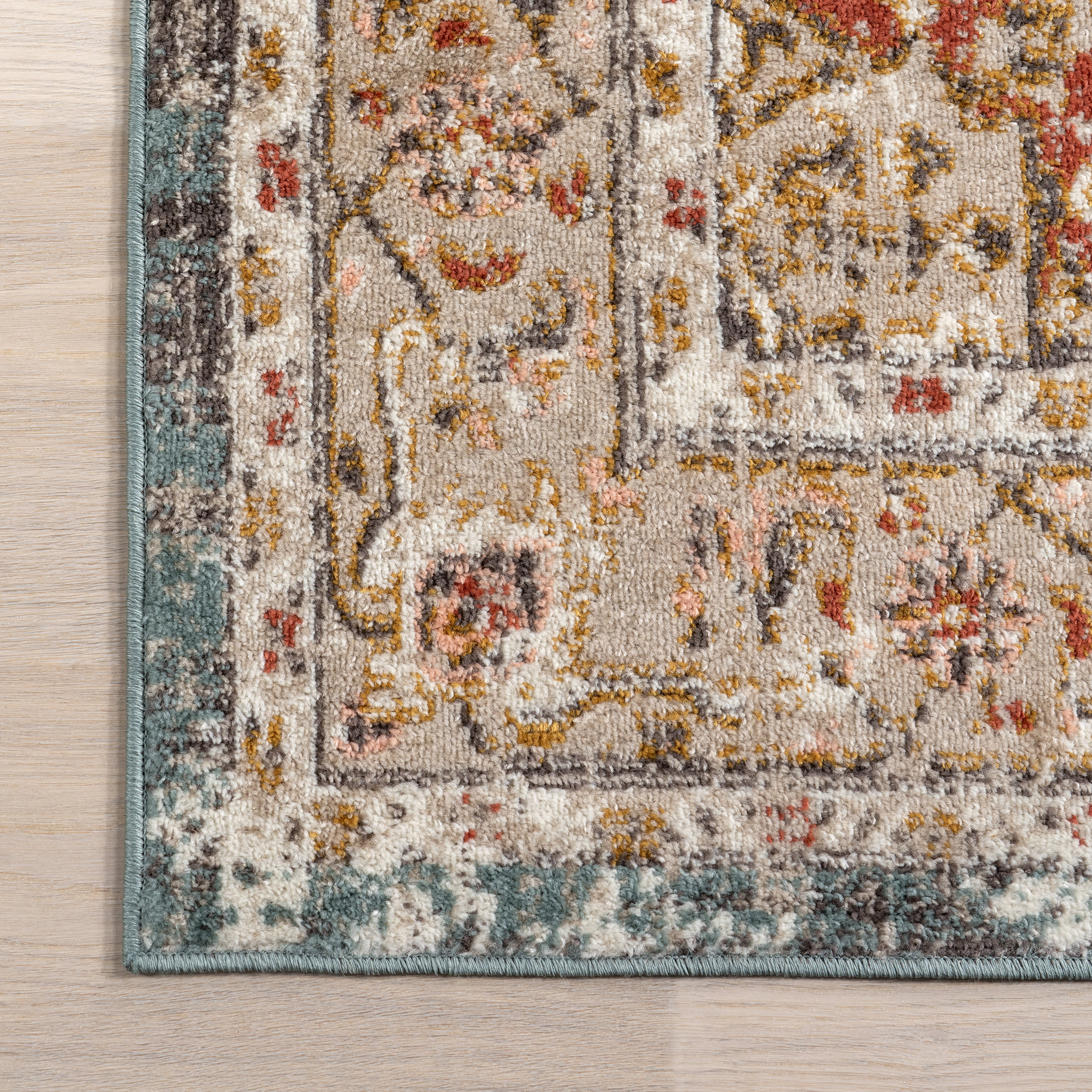 Fading Herati Medallion Rug | Beige - Image 4