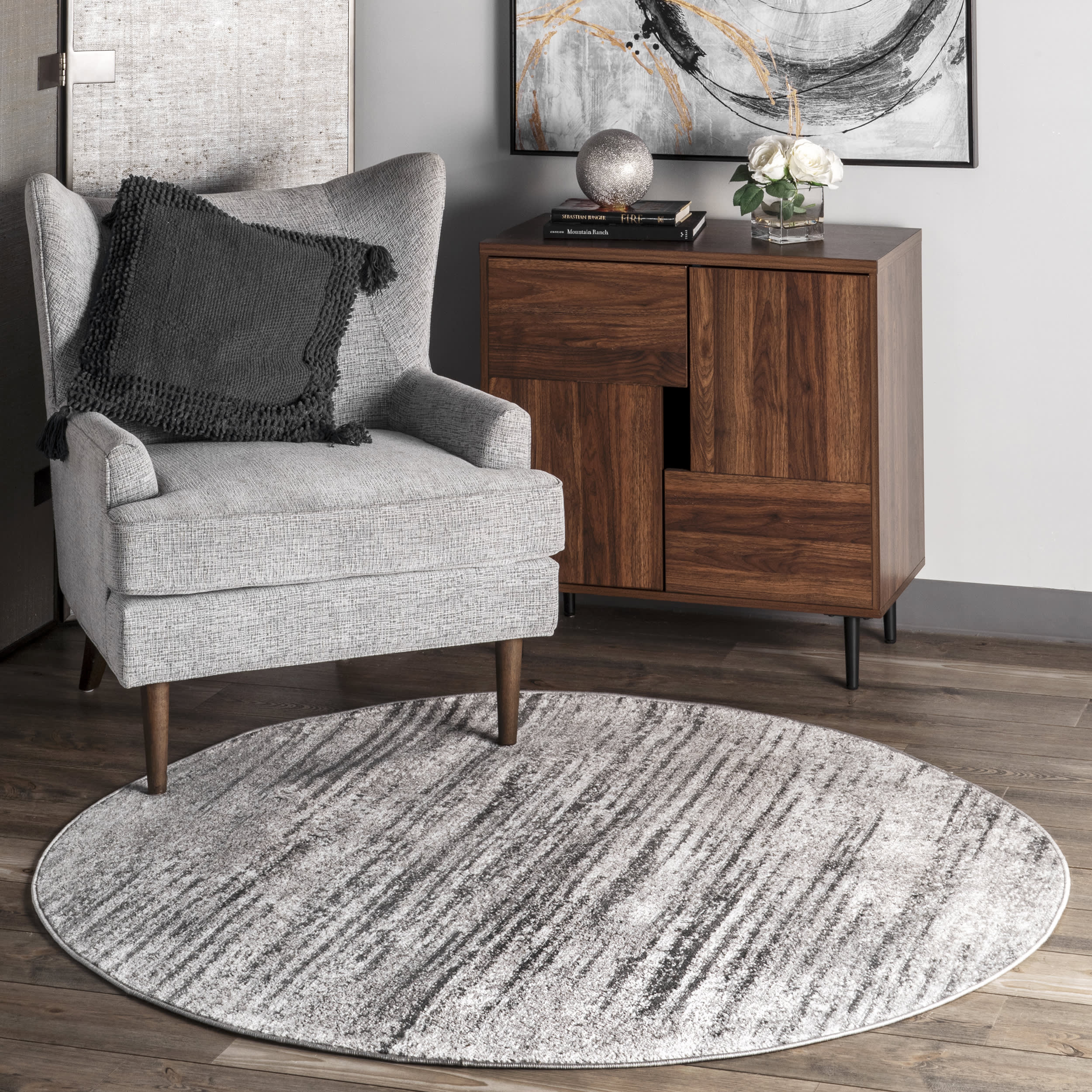 Fading Stripes Rug | Grey - Image 2