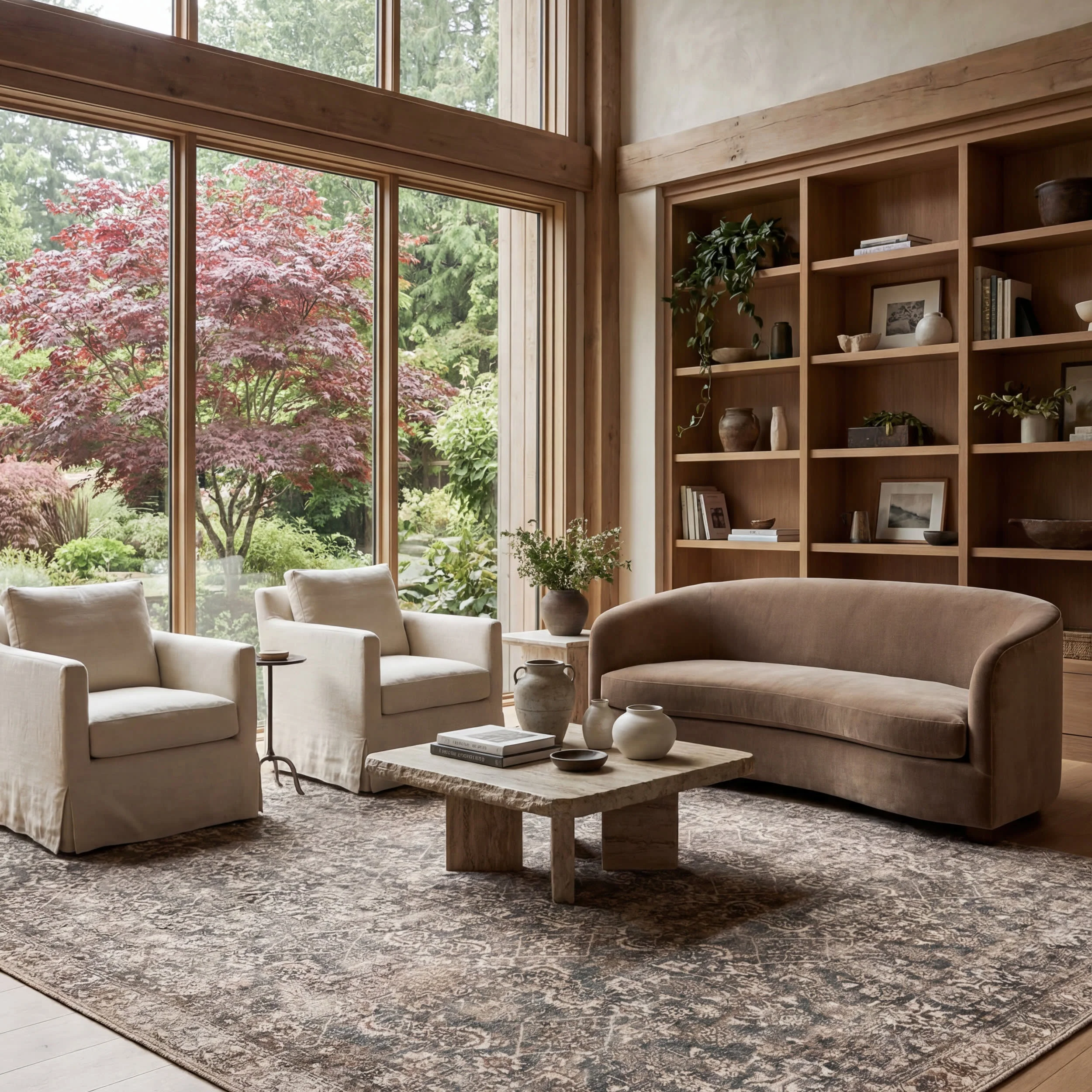 Fair Hills Antiqued Jute-Blend Rug | Brown - Image 2