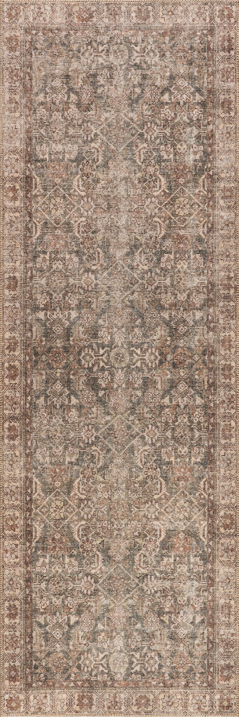 Fair Hills Antiqued Jute-Blend Rug | Brown