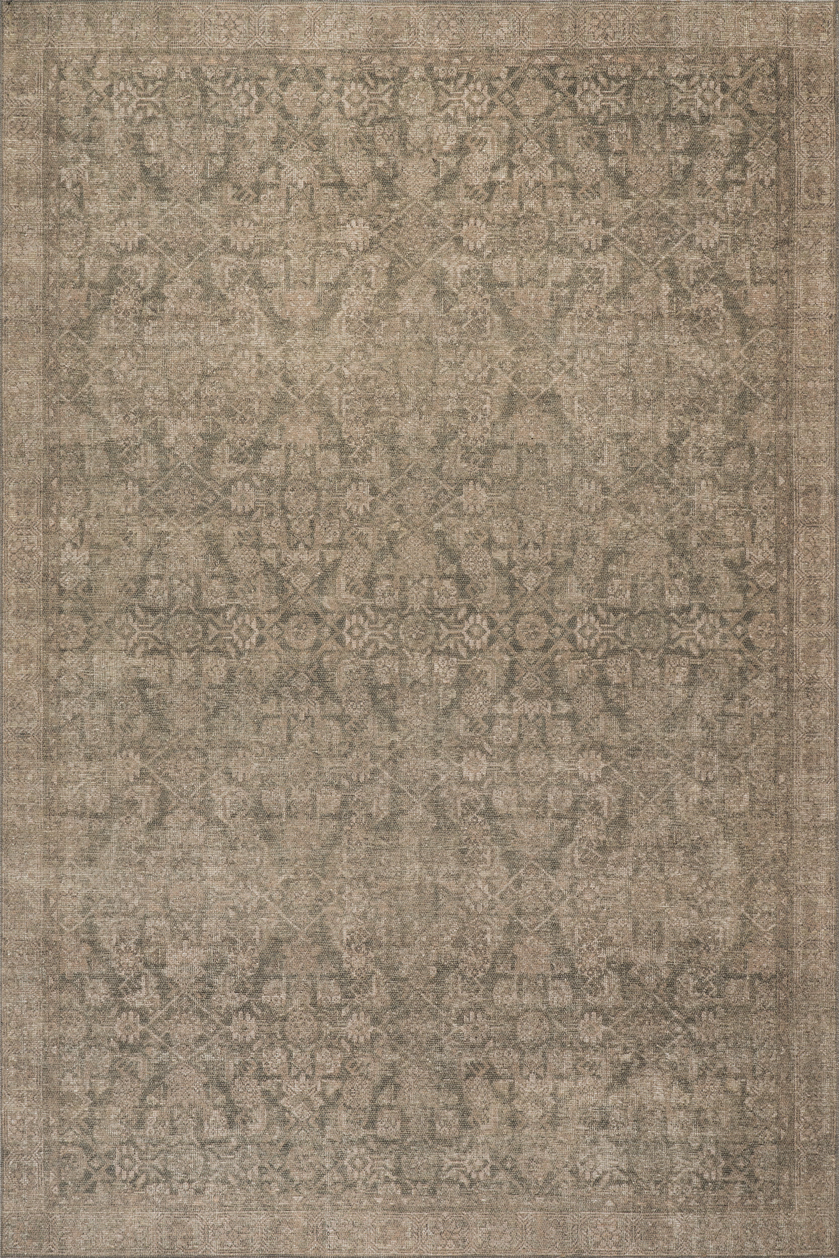 Fair Hills Antiqued Jute-Blend Rug | Green