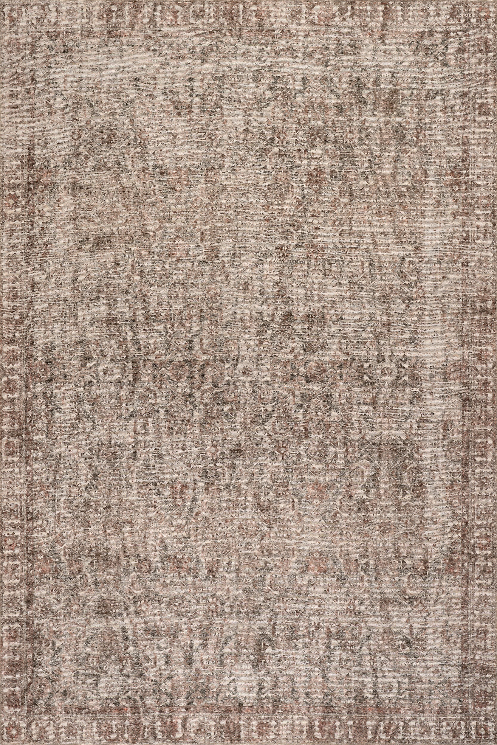 Fair Hills Antiqued Jute-Blend Rug | Rust
