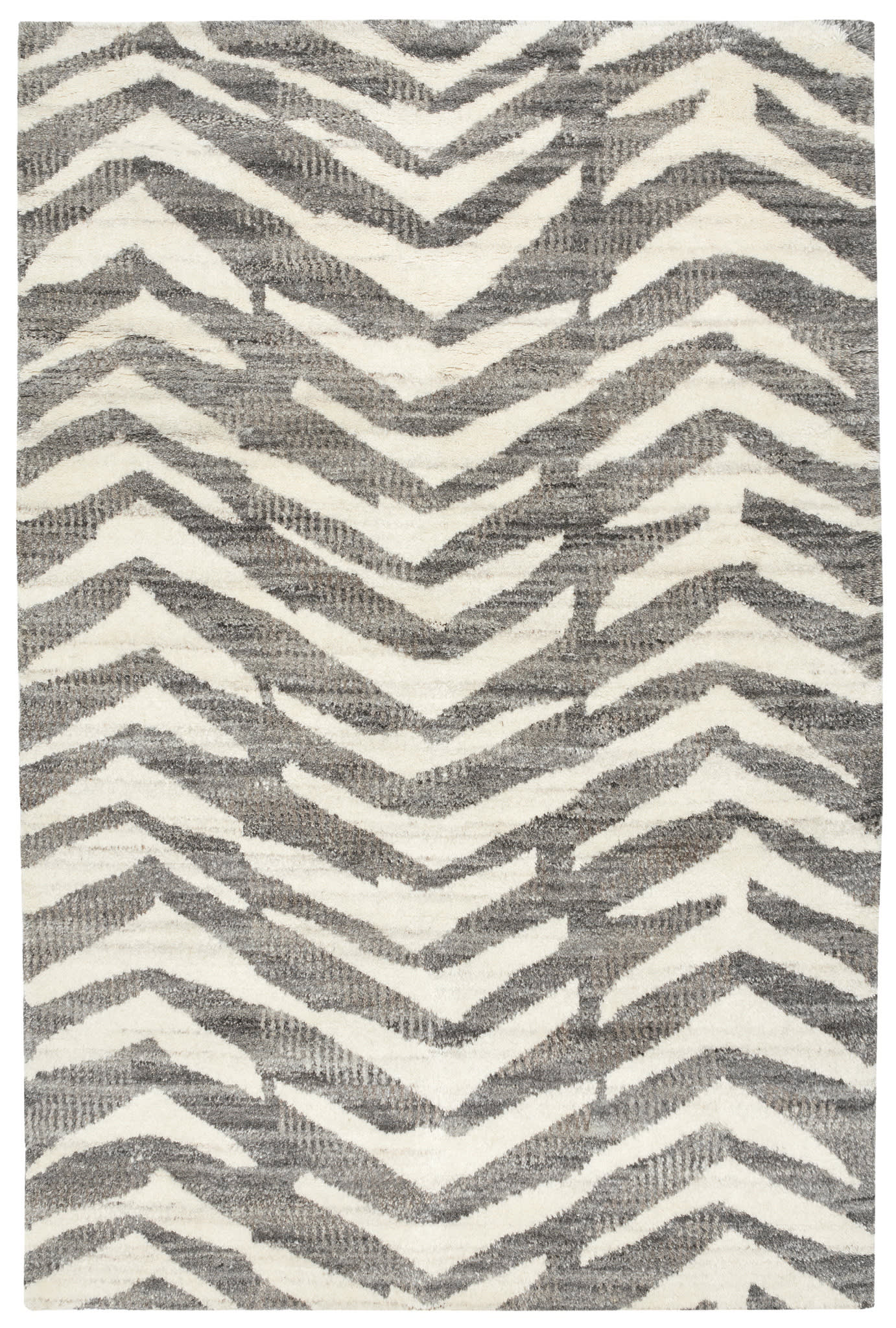 Farah Hand Knotted Wool Rug | Grey