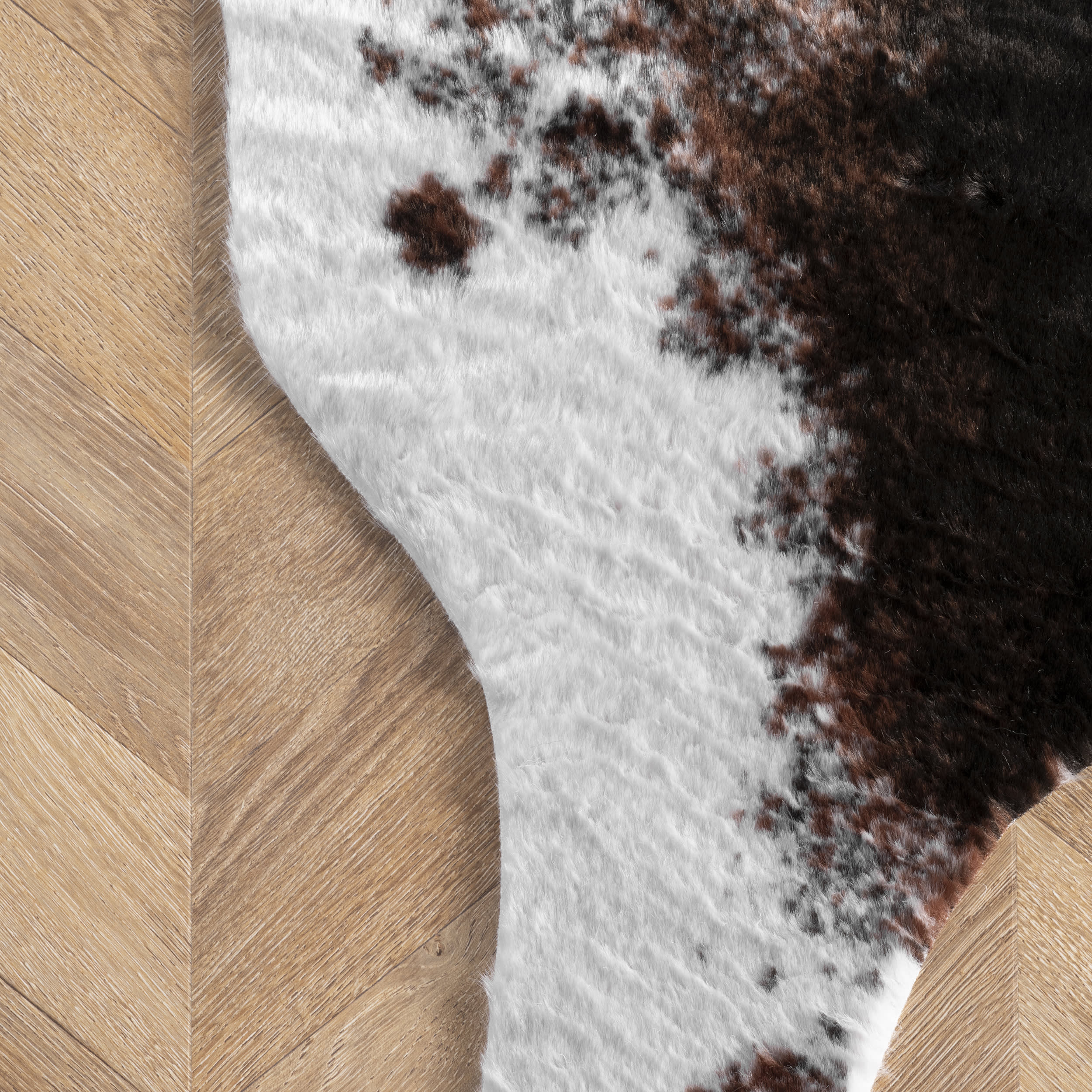 Faux Cowhide Rug | Brown - Image 3