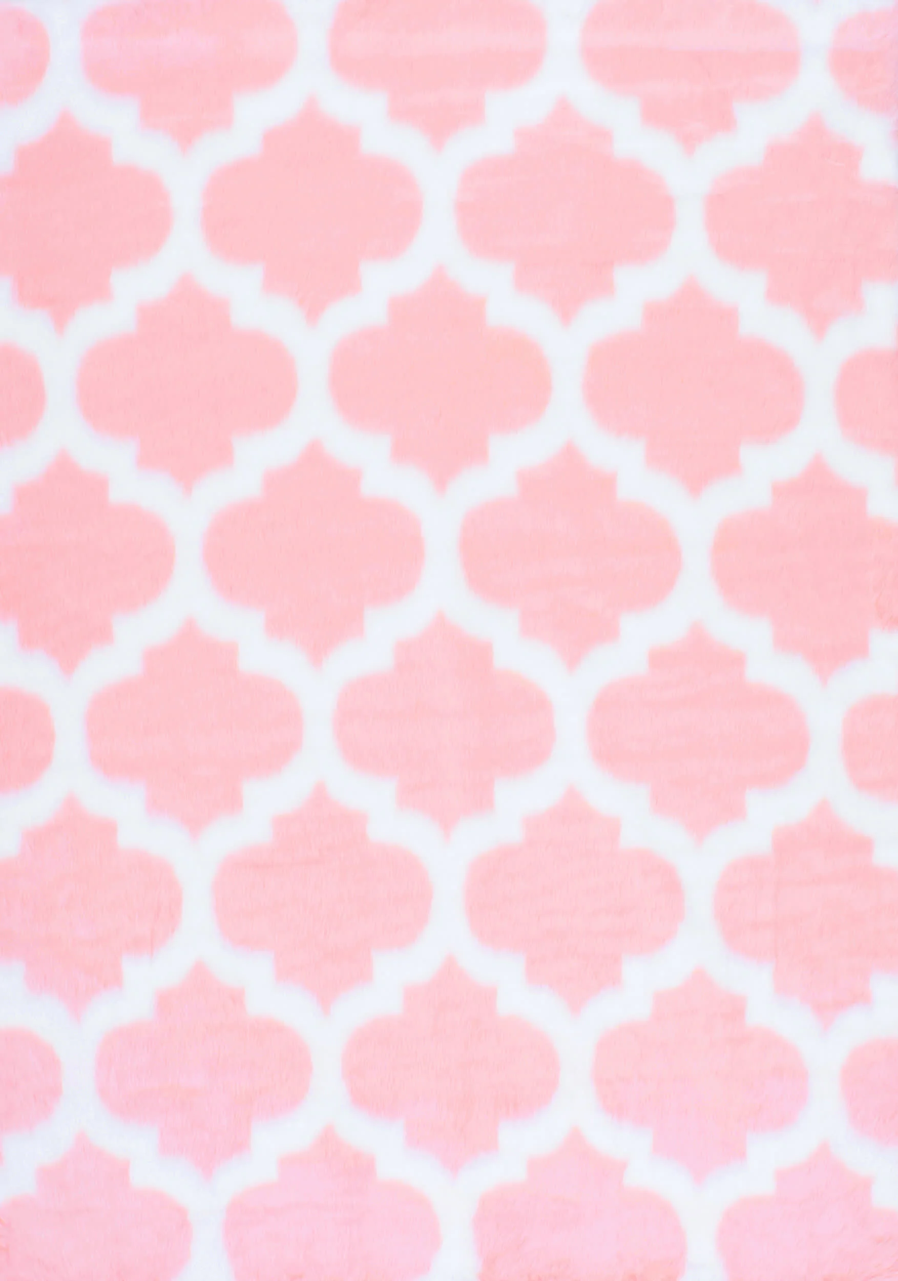 Faux Sheepskin Trellis Rug | Pink