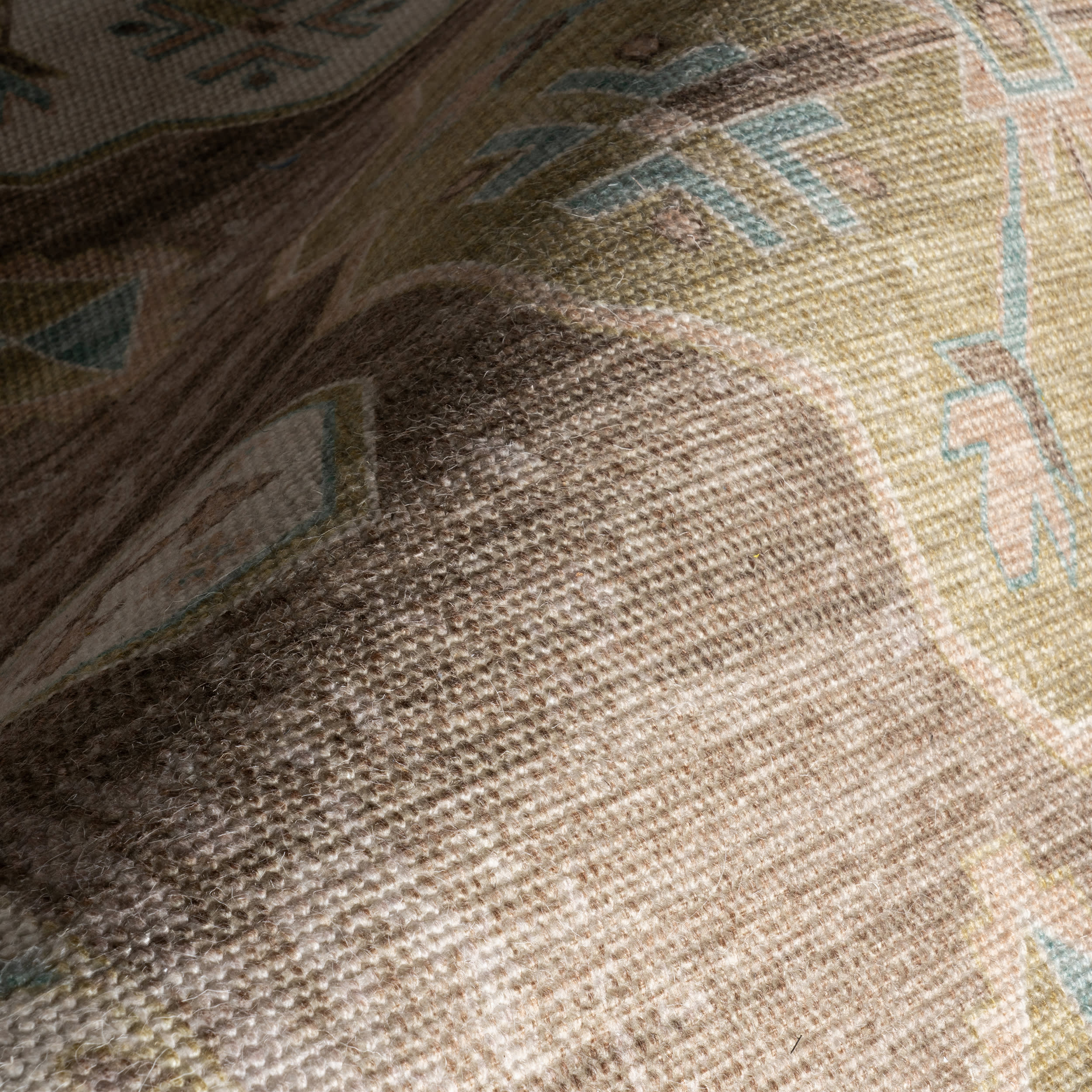 Fawn Medallion Wool and Cotton Rug | Brown - Image 3