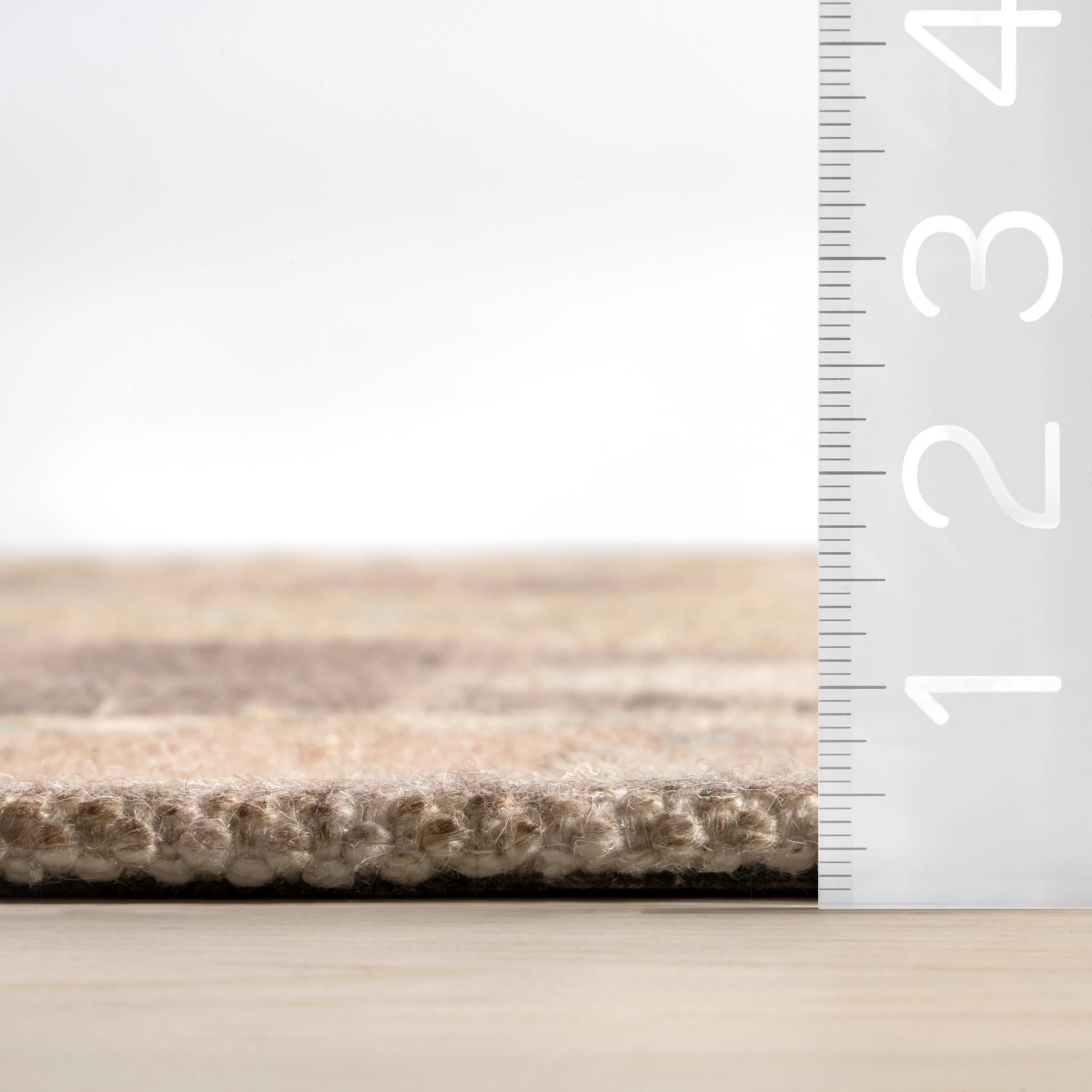 Fawn Medallion Wool and Cotton Rug | Brown - Image 5