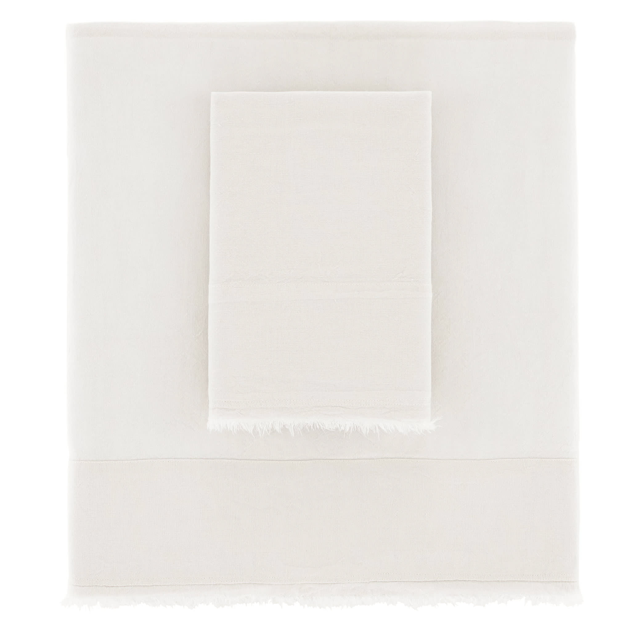 Faye Linen Sheet Set | Dove White - Image 6