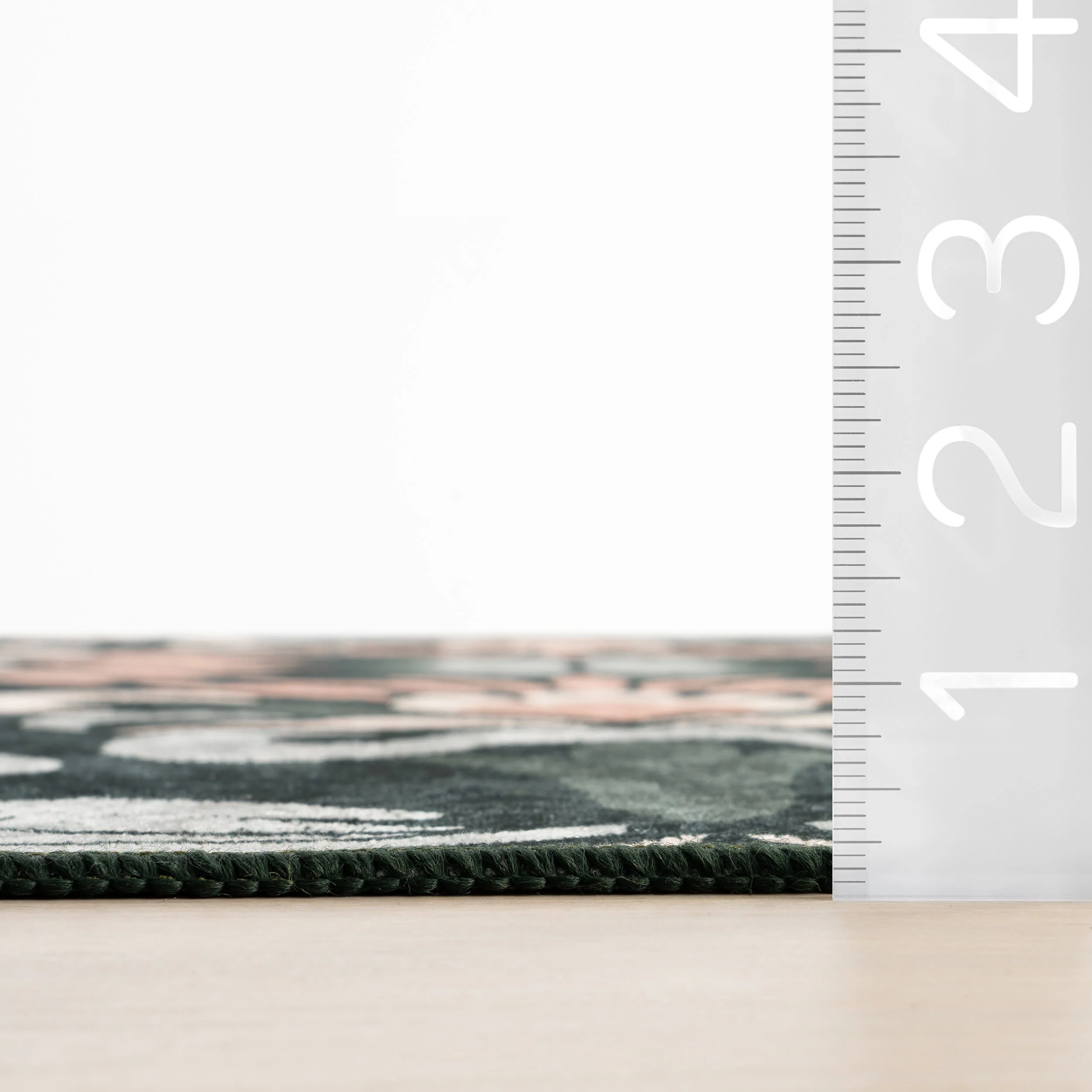 Fayna Floral Washable Rug | Green - Image 6