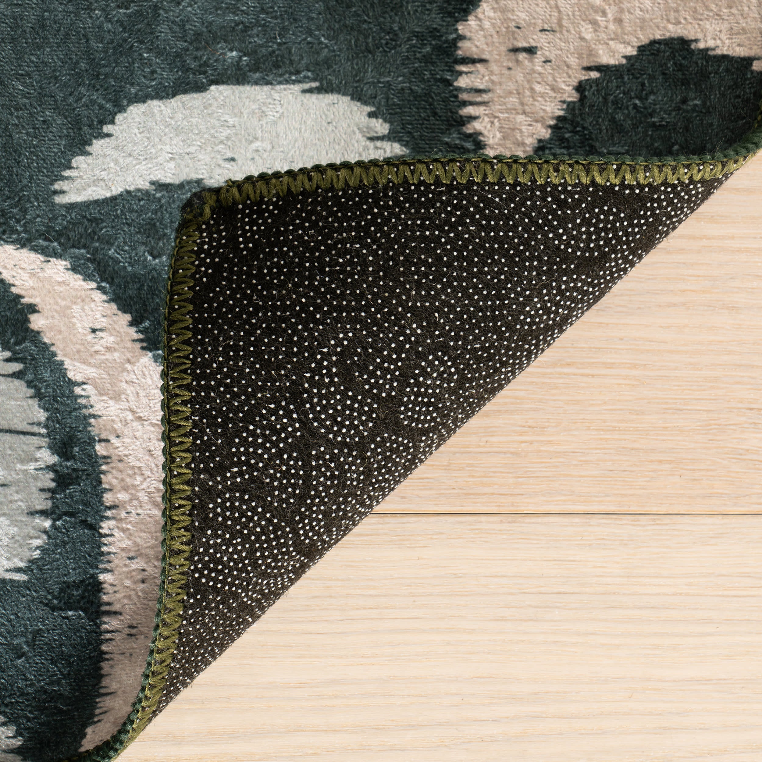 Fayna Floral Washable Rug | Green - Image 8