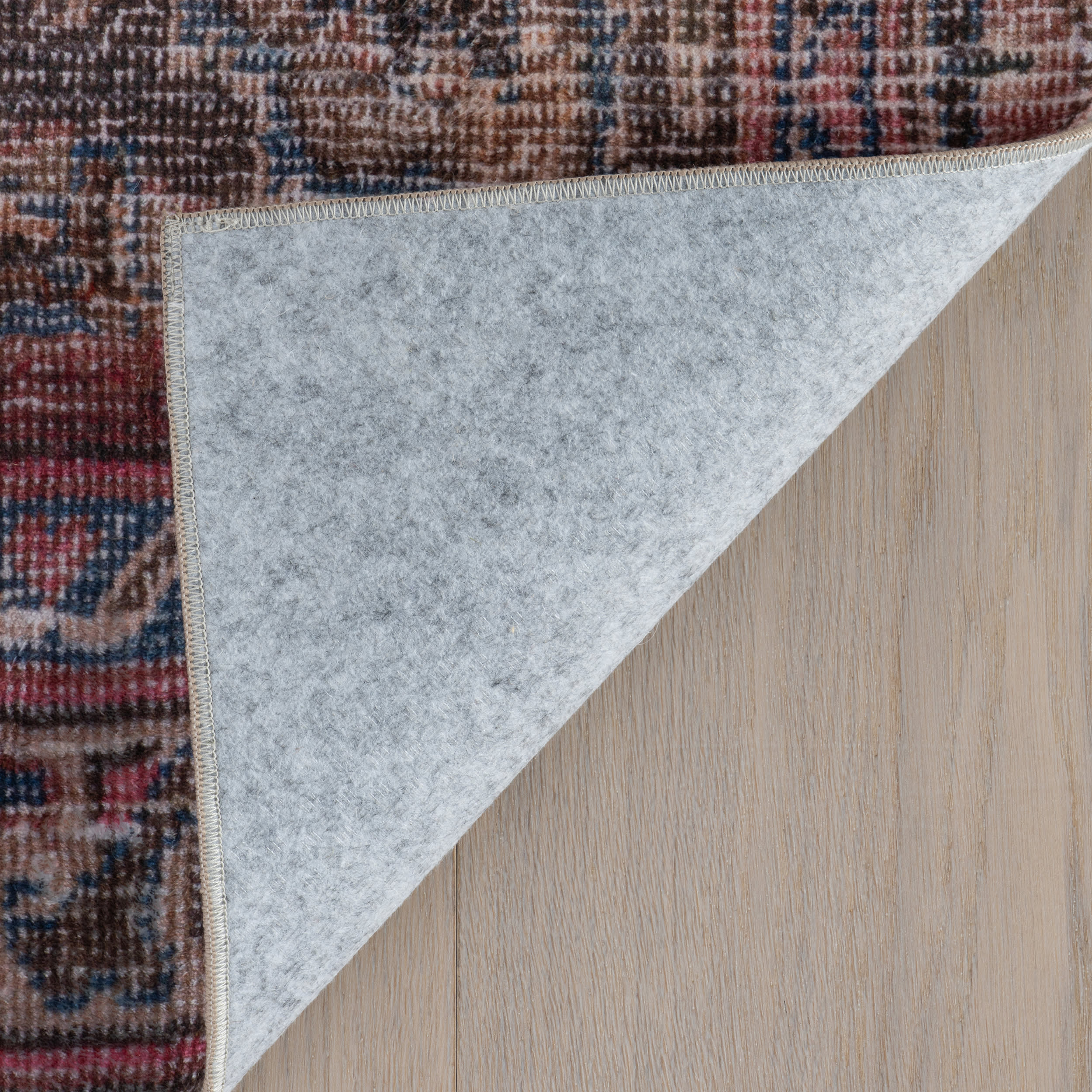 Faza Traditional Medallion Washable Rug | Red - Image 6