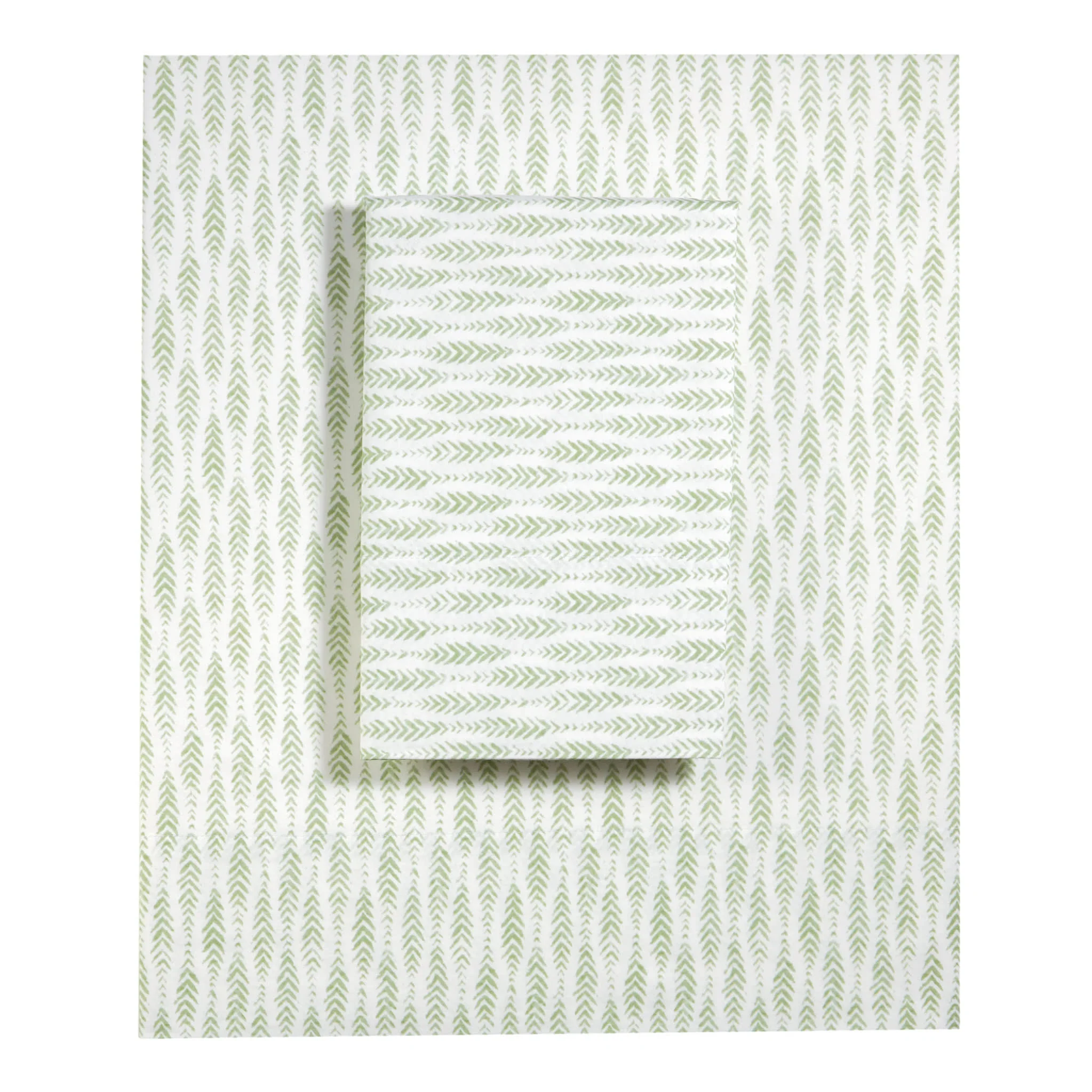 Feather Ogee Pillowcases | Sage - Image 2