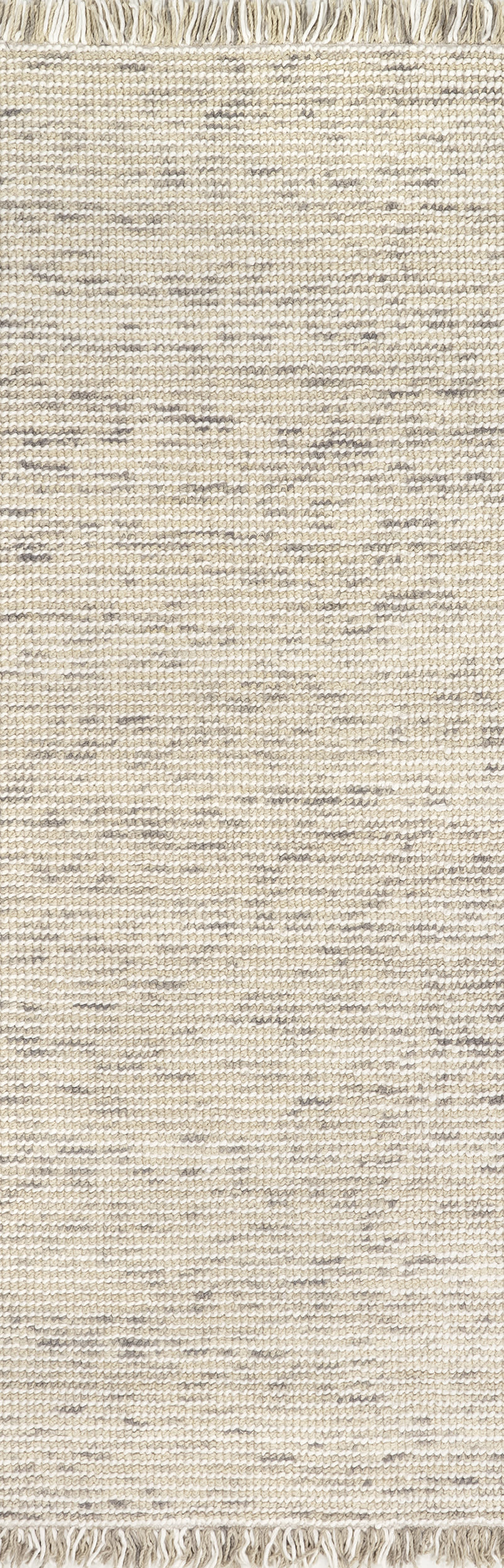 Felted Wool Tasseled Rug | Beige