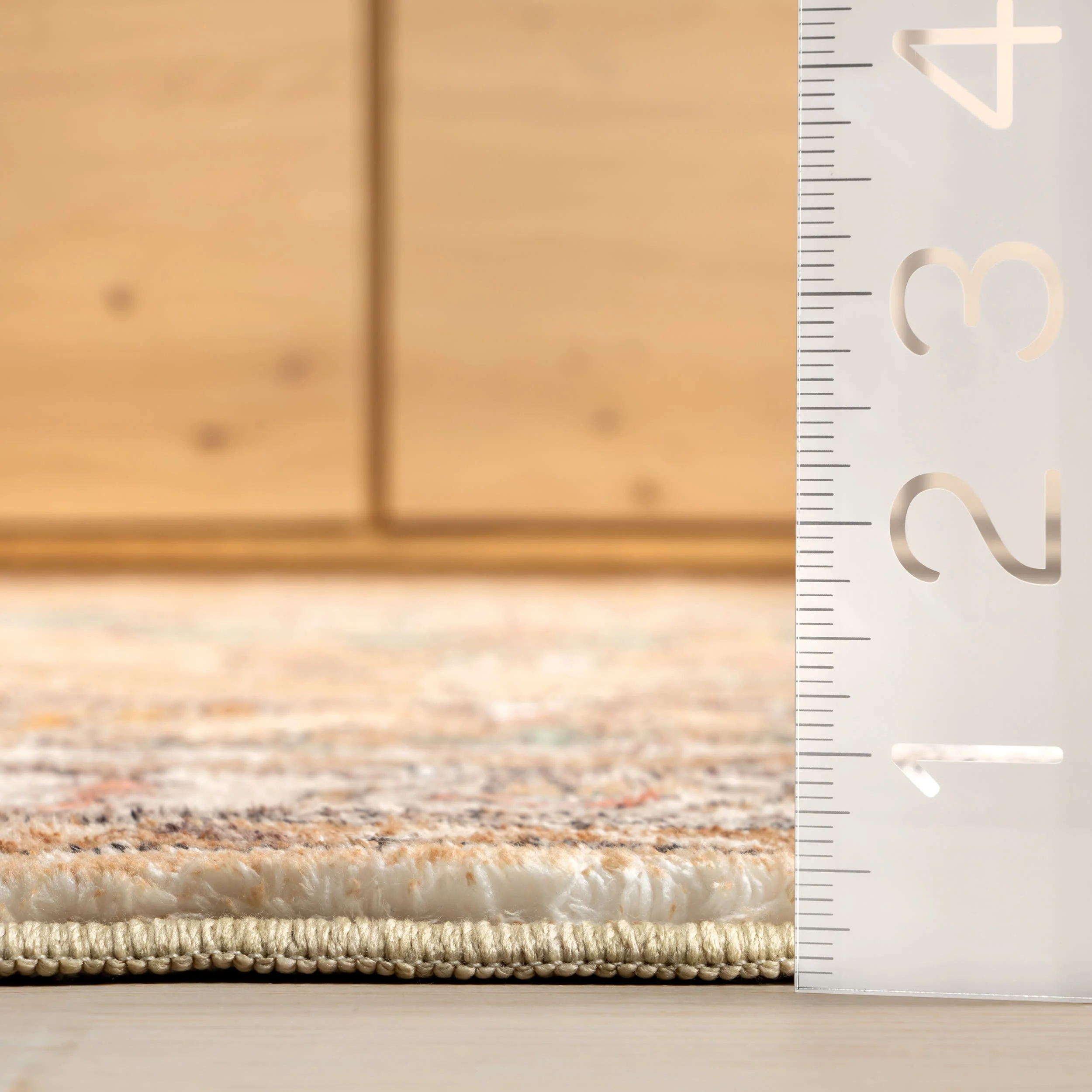 Fern Vintage Medallion Washable Rug | Light Brown - Image 5