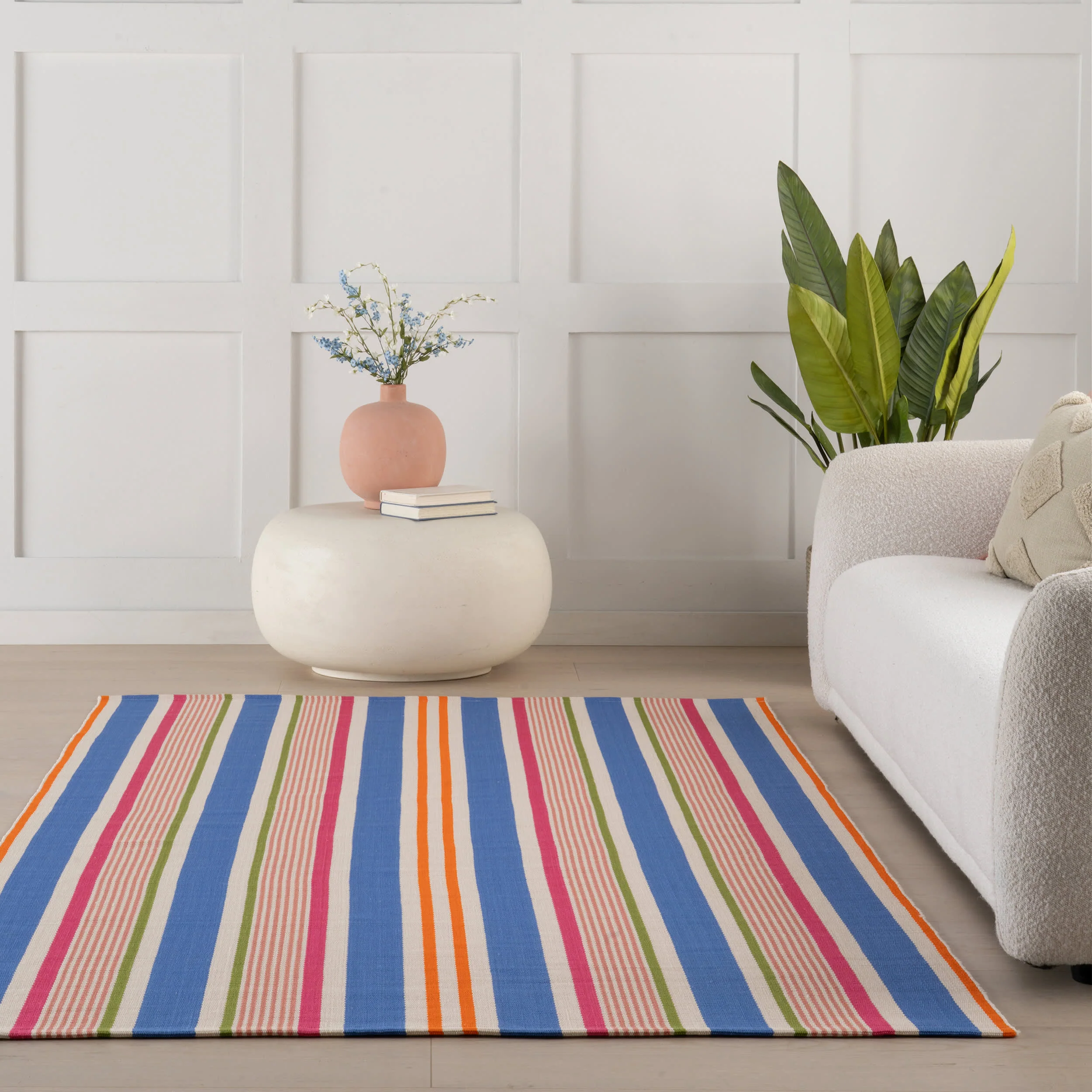 Festival Stripe Handwoven Indoor/Outdoor Rug | Multi - Image 4