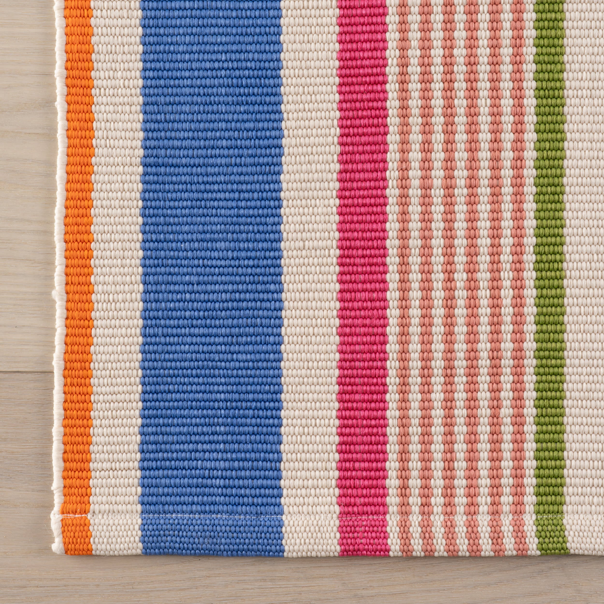 Festival Stripe Handwoven Indoor/Outdoor Rug | Multi - Image 7