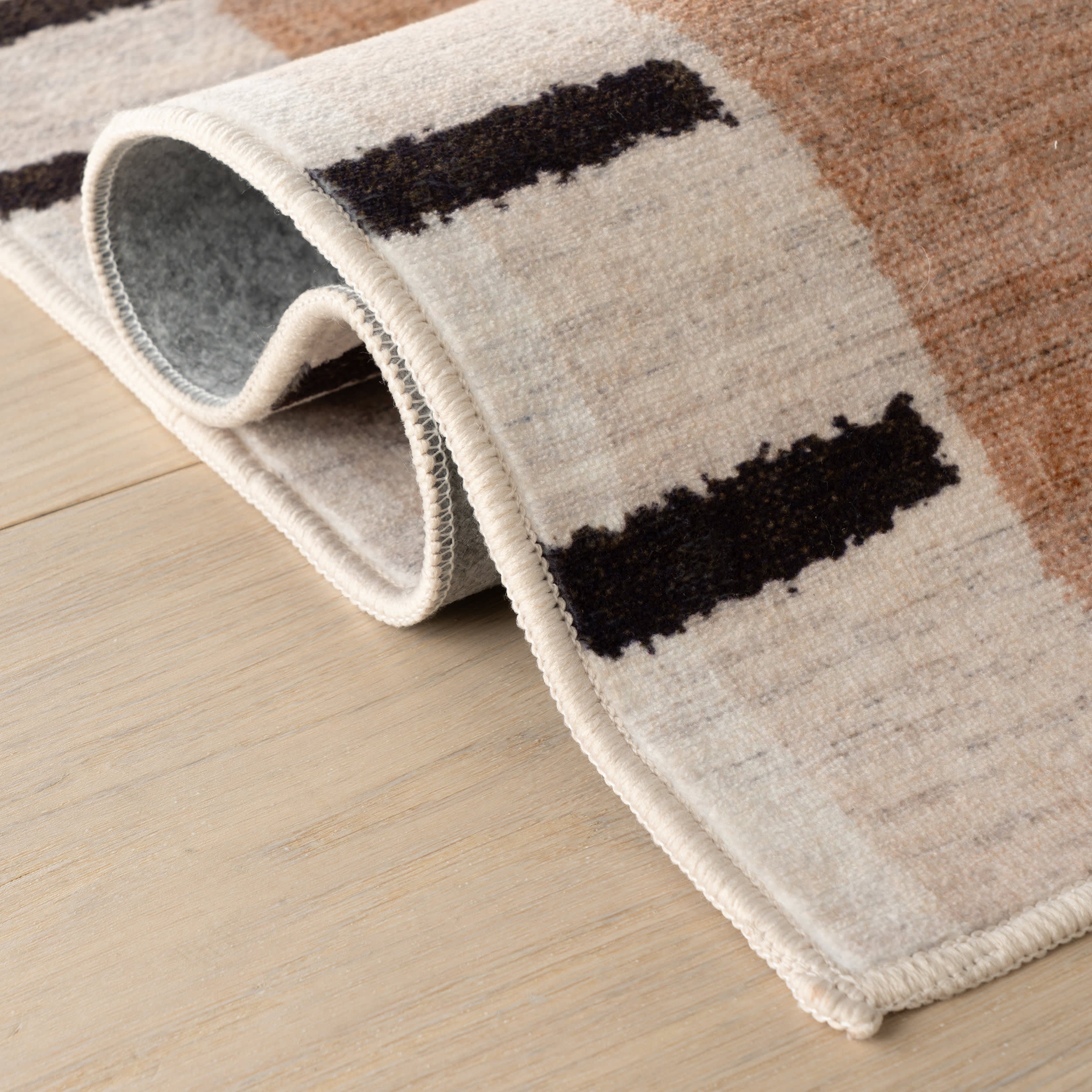 Fexi Bohemian Washable Rug | Natural - Image 11