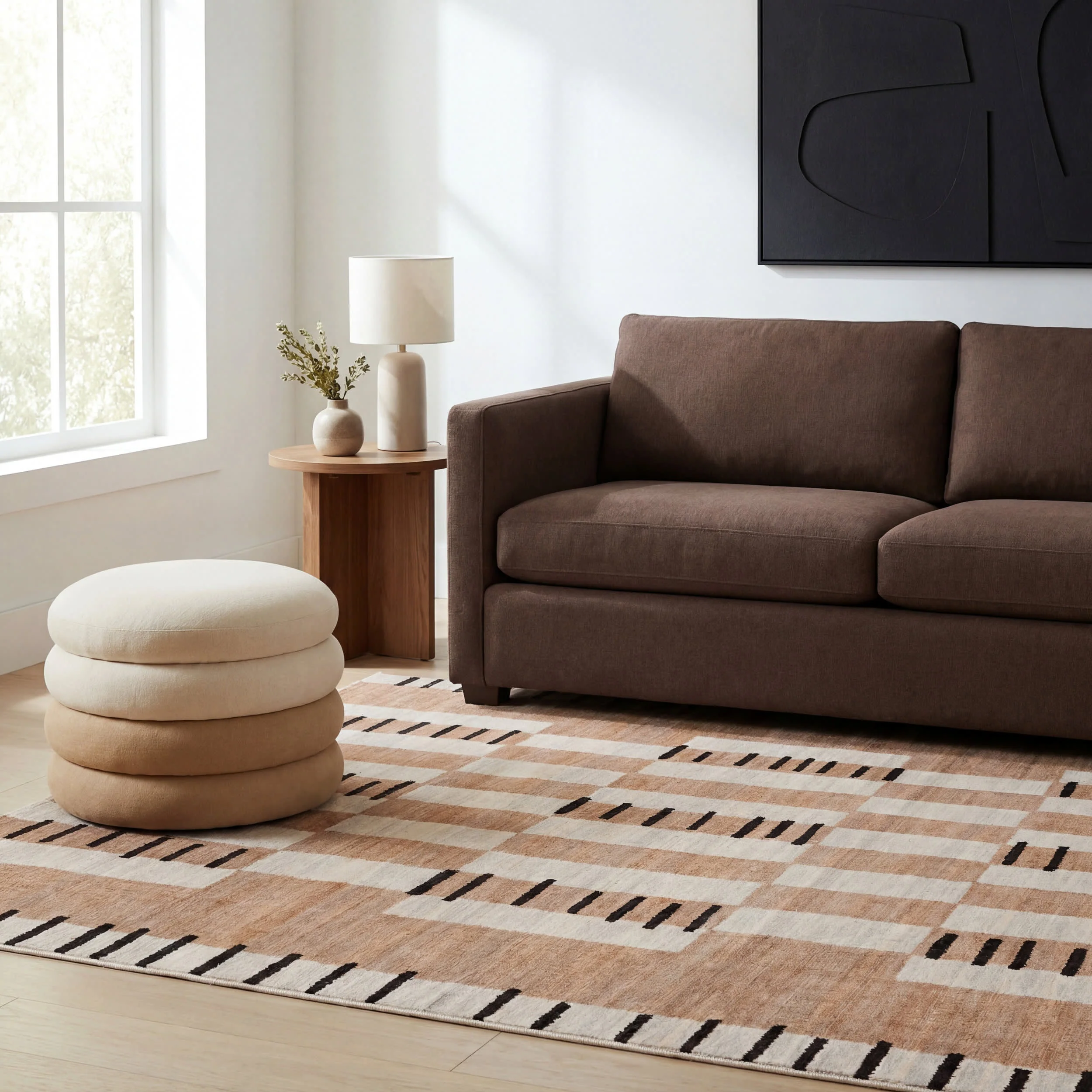 Fexi Bohemian Washable Rug | Natural - Image 5